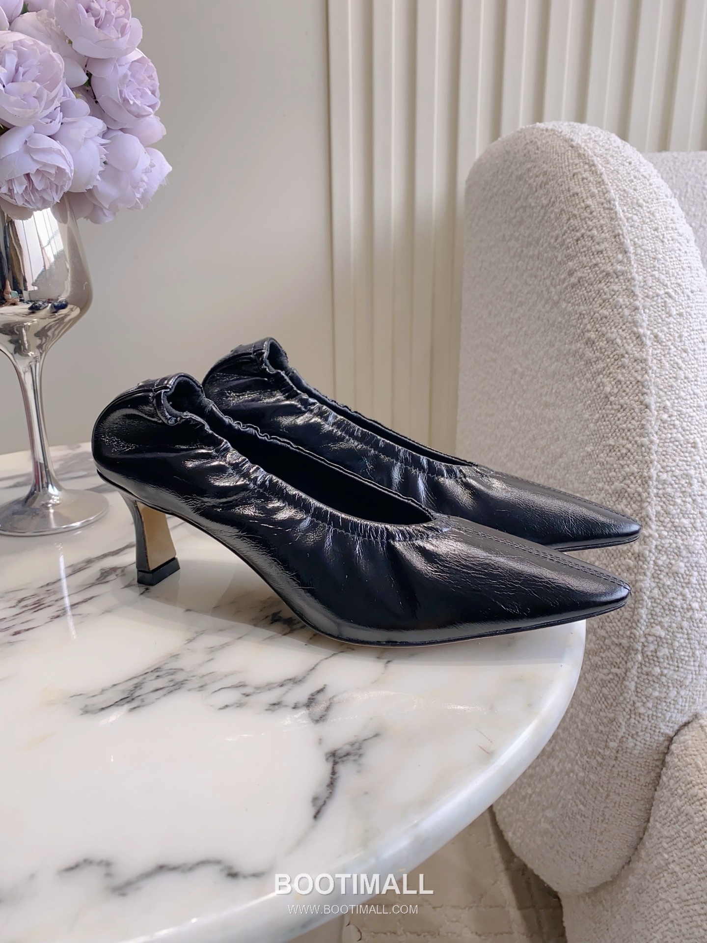 Bottega Veneta Classic Witch Square-Toe Pump Calfskin Black 보테가 베네타 클래식 위치 스퀘어토 펌프스 송아지가죽 블랙 2