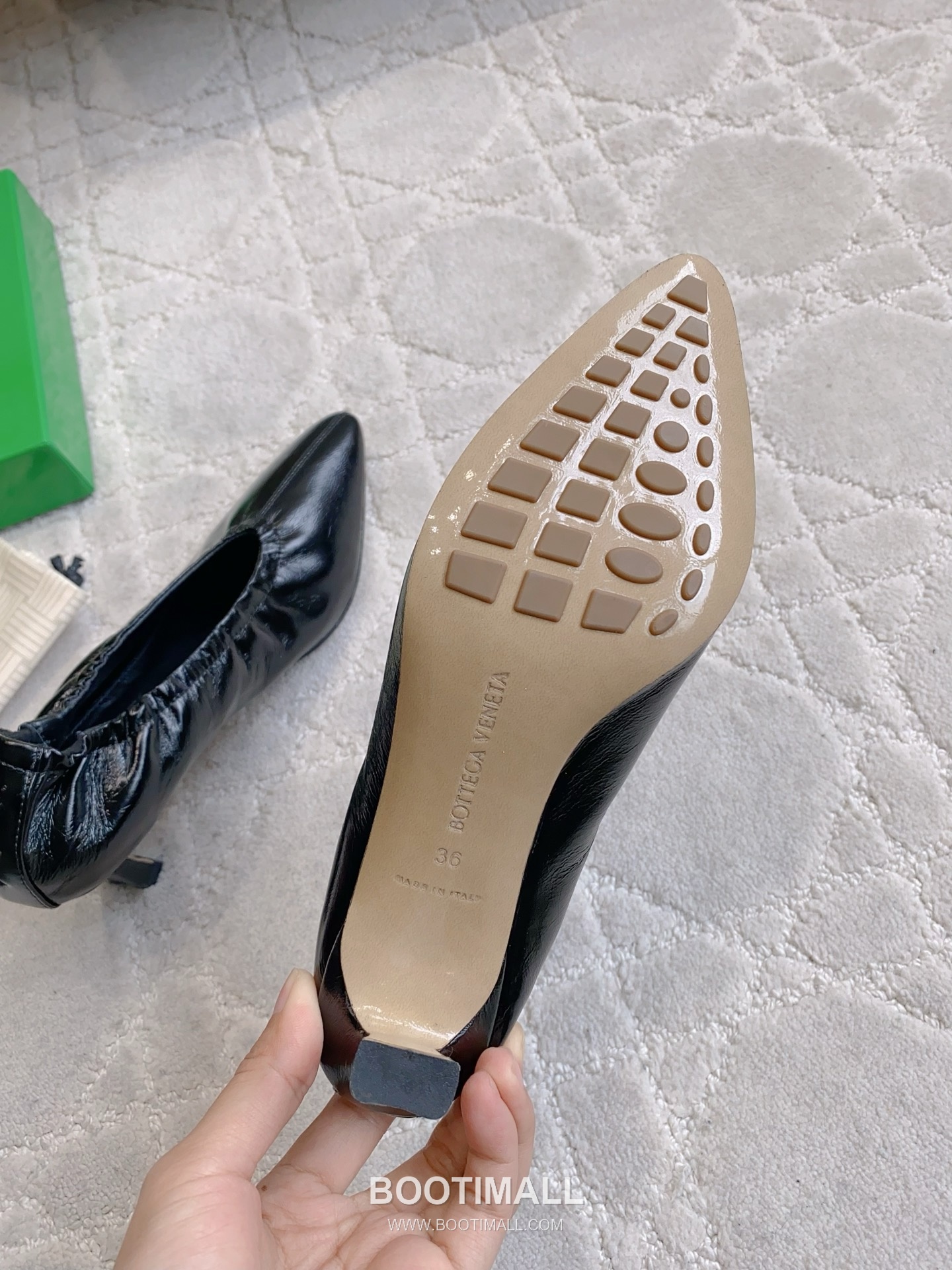 Bottega Veneta Classic Witch Square-Toe Pump Calfskin Black 보테가 베네타 클래식 위치 스퀘어토 펌프스 송아지가죽 블랙 6