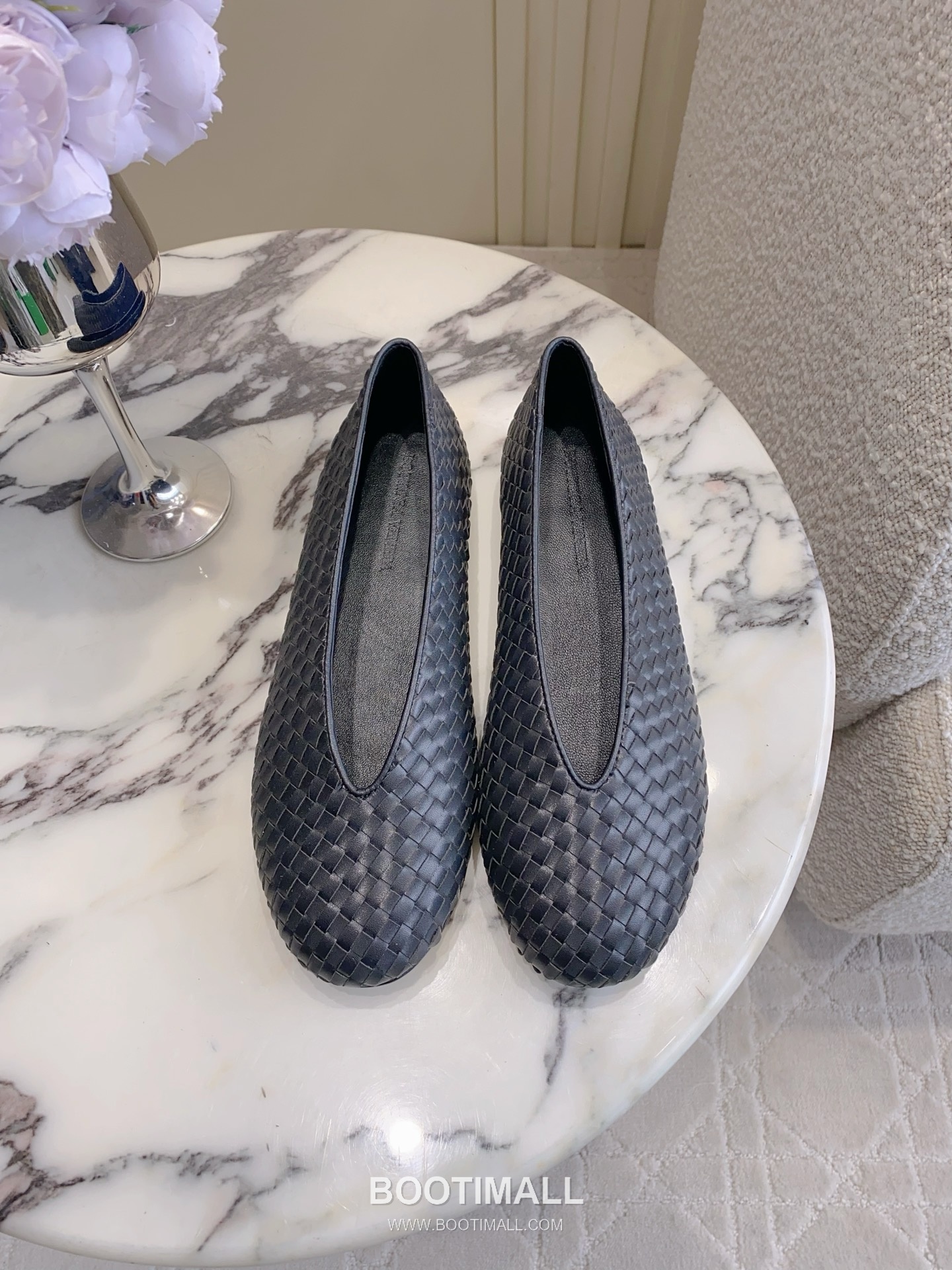 Bottega Veneta Intrecciato Lace-Trim Ballet Woven Leather Multicolor Flat 보테가 베네타 인트레치아토 레이스 트림 발레 우븐 레더 멀티컬러 플랫 1