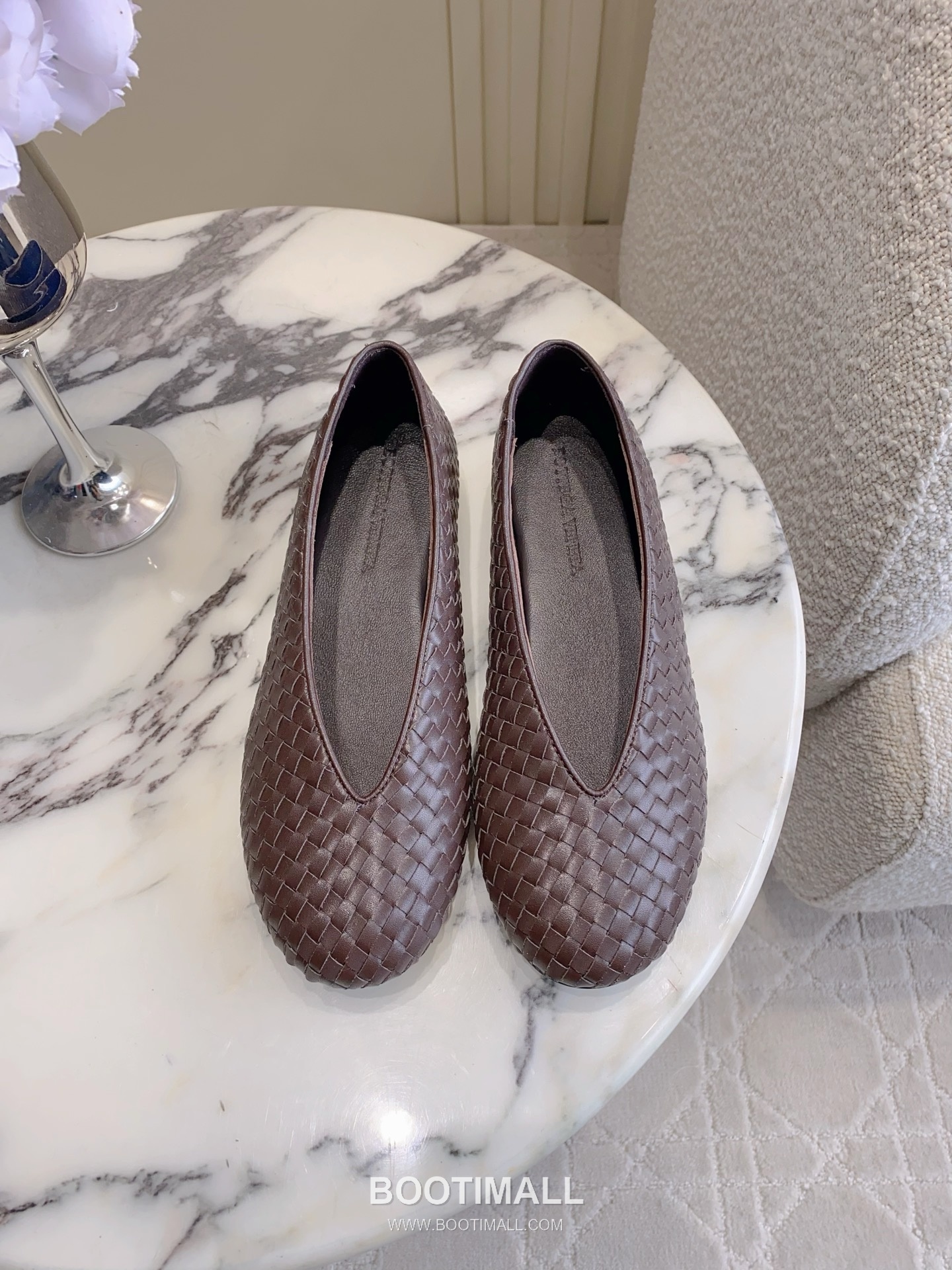 Bottega Veneta Intrecciato Lace-Trim Ballet Woven Leather Multicolor Flat 보테가 베네타 인트레치아토 레이스 트림 발레 우븐 레더 멀티컬러 플랫 1