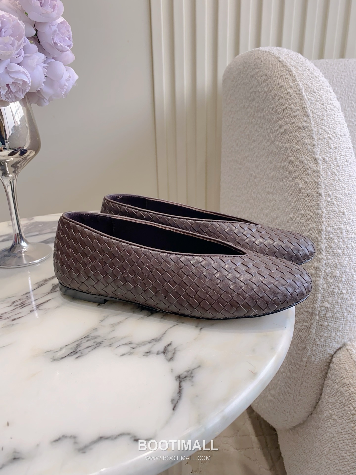 Bottega Veneta Intrecciato Lace-Trim Ballet Woven Leather Multicolor Flat 보테가 베네타 인트레치아토 레이스 트림 발레 우븐 레더 멀티컬러 플랫 2