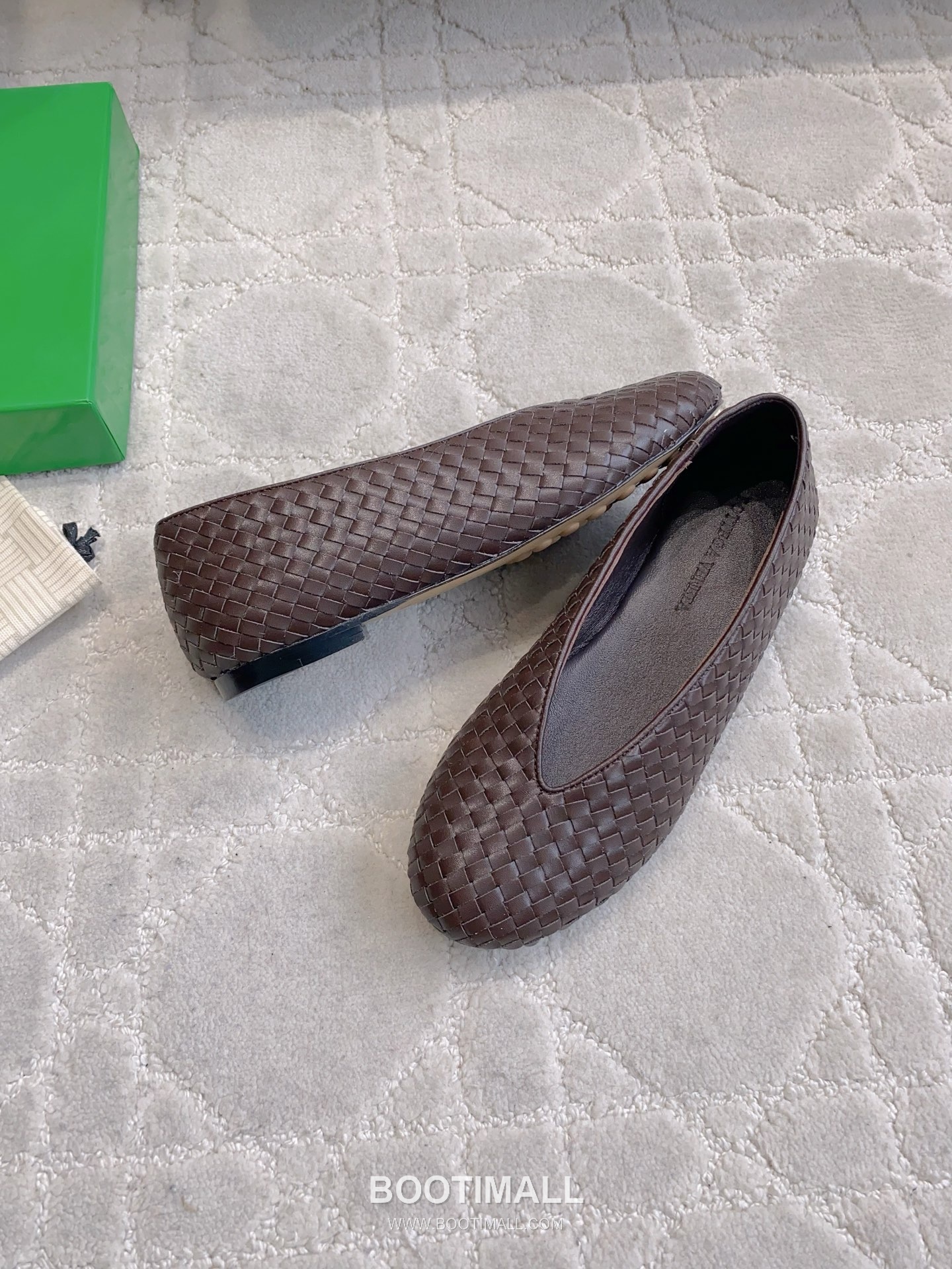 Bottega Veneta Intrecciato Lace-Trim Ballet Woven Leather Multicolor Flat 보테가 베네타 인트레치아토 레이스 트림 발레 우븐 레더 멀티컬러 플랫 3