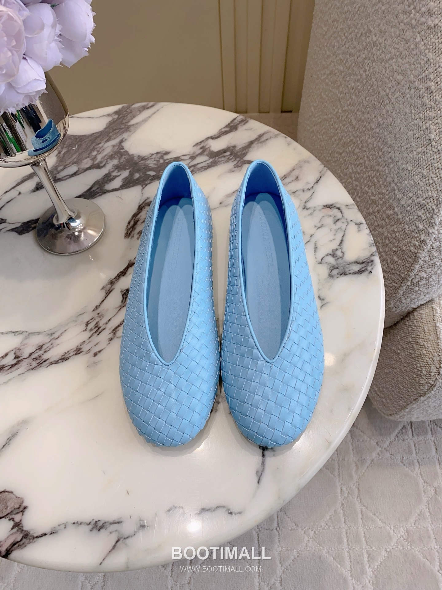 Bottega Veneta Intrecciato Lace-Trim Ballet Woven Leather Multicolor Flat 보테가 베네타 인트레치아토 레이스 트림 발레 우븐 레더 멀티컬러 플랫 1