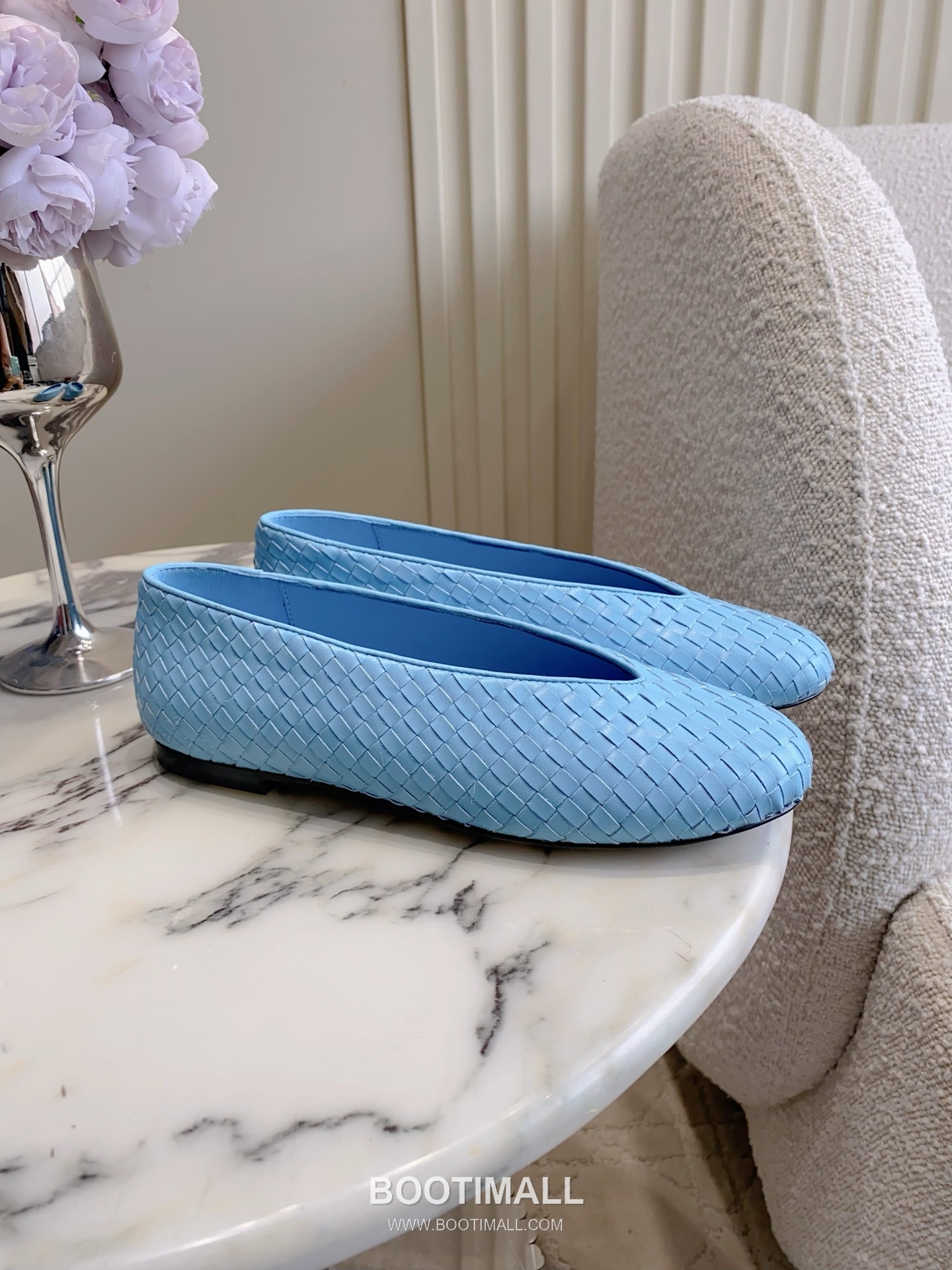 Bottega Veneta Intrecciato Lace-Trim Ballet Woven Leather Multicolor Flat 보테가 베네타 인트레치아토 레이스 트림 발레 우븐 레더 멀티컬러 플랫 2