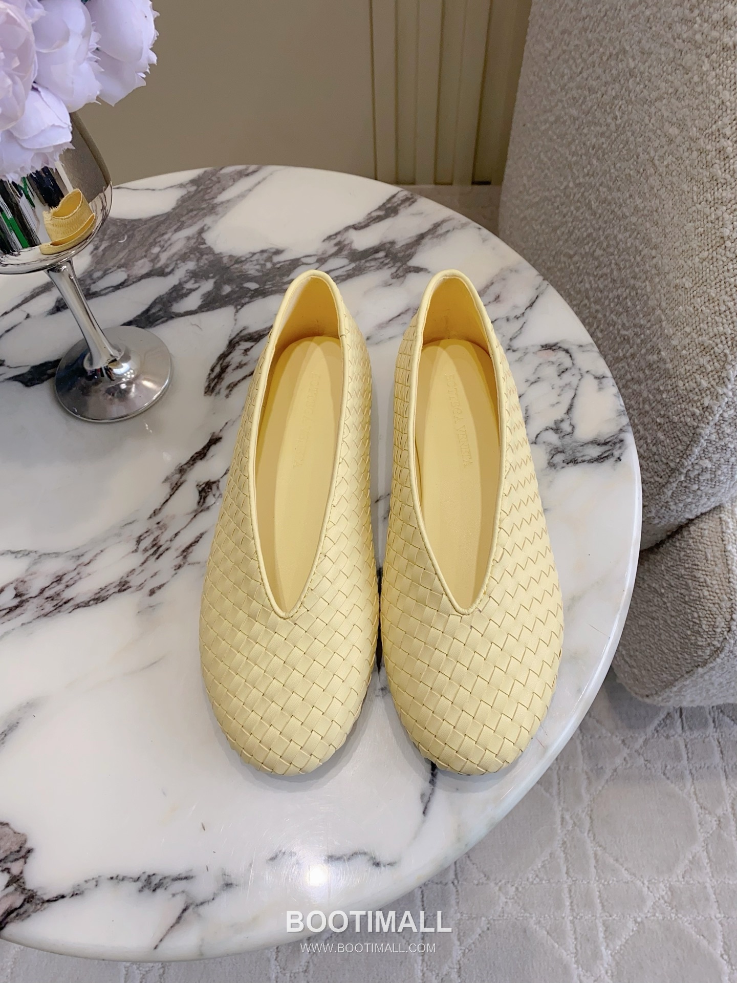 Bottega Veneta Intrecciato Lace-Trim Ballet Woven Leather Multicolor Flat 보테가 베네타 인트레치아토 레이스 트림 발레 우븐 레더 멀티컬러 플랫 1