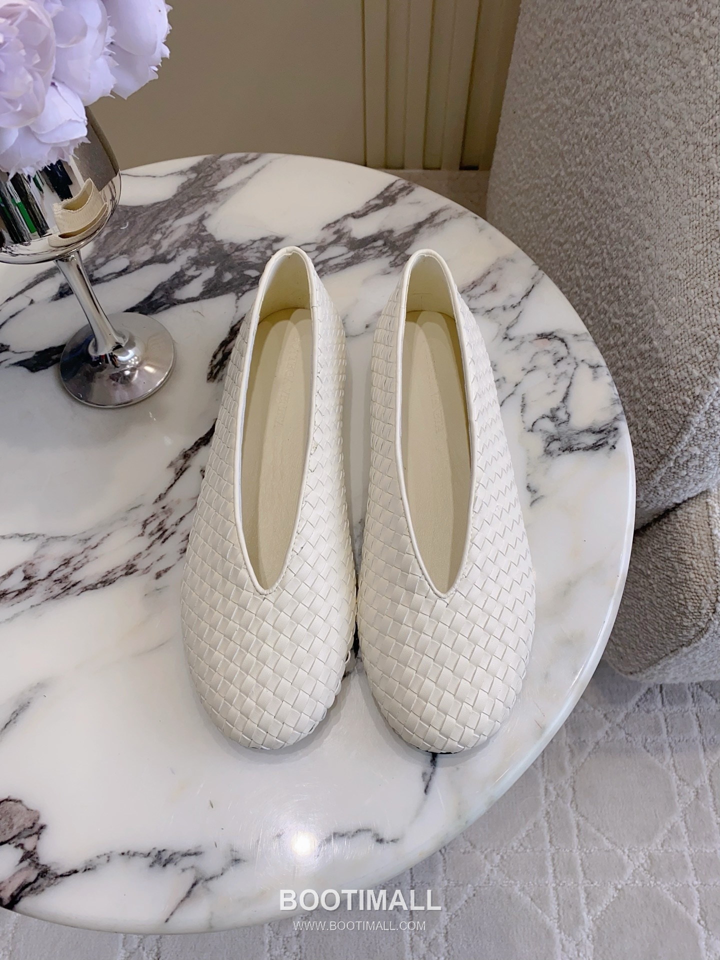 Bottega Veneta Intrecciato Lace-Trim Ballet Woven Leather Multicolor Flat 보테가 베네타 인트레치아토 레이스 트림 발레 우븐 레더 멀티컬러 플랫 1