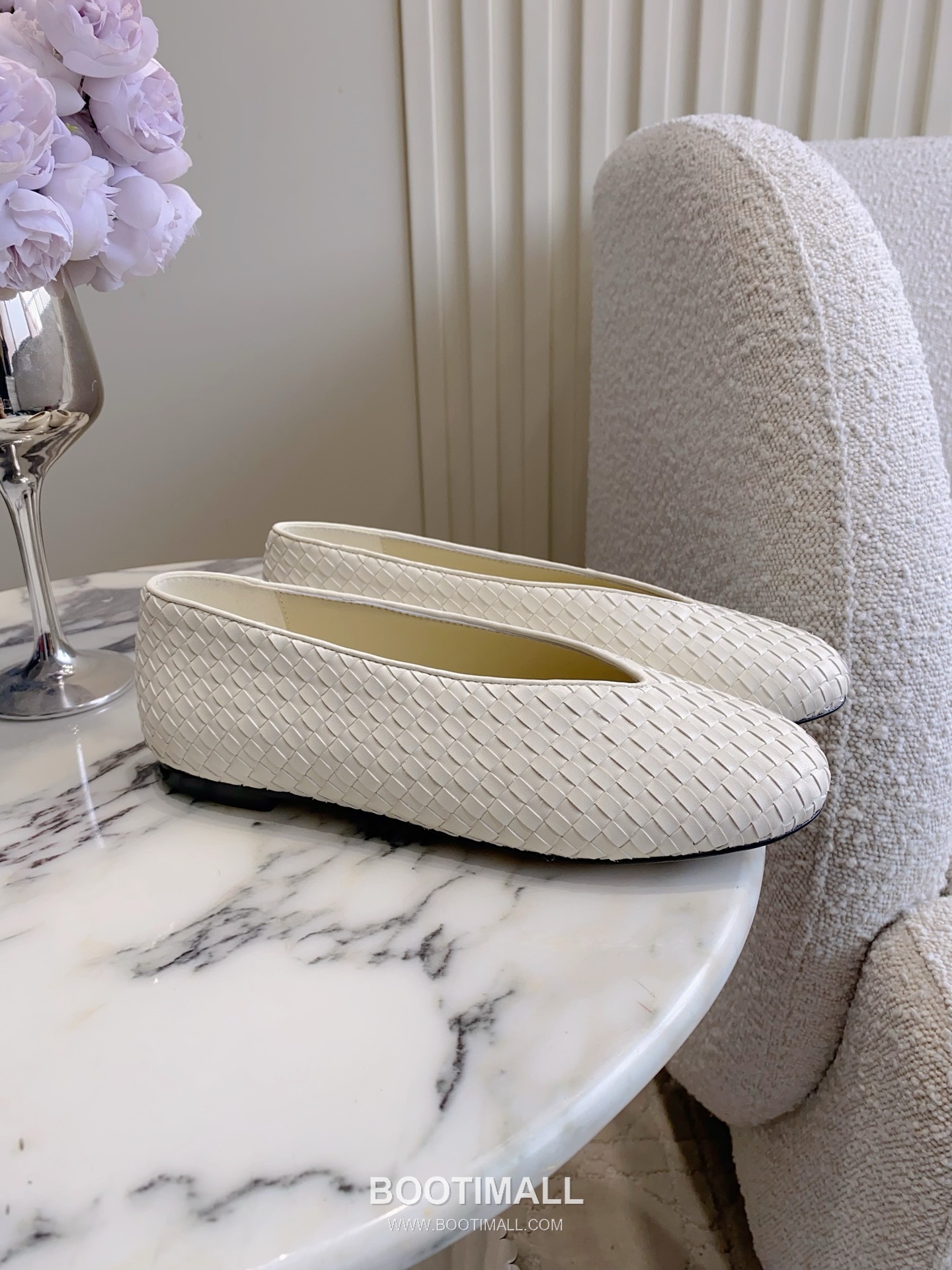 Bottega Veneta Intrecciato Lace-Trim Ballet Woven Leather Multicolor Flat 보테가 베네타 인트레치아토 레이스 트림 발레 우븐 레더 멀티컬러 플랫 2