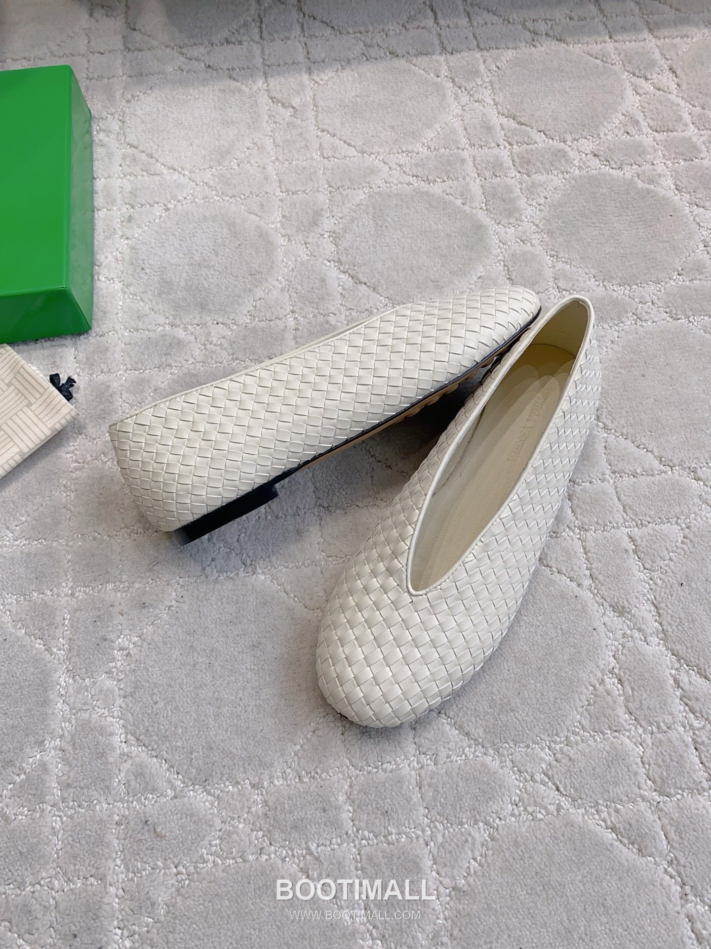 Bottega Veneta Intrecciato Lace-Trim Ballet Woven Leather Multicolor Flat 보테가 베네타 인트레치아토 레이스 트림 발레 우븐 레더 멀티컬러 플랫 3