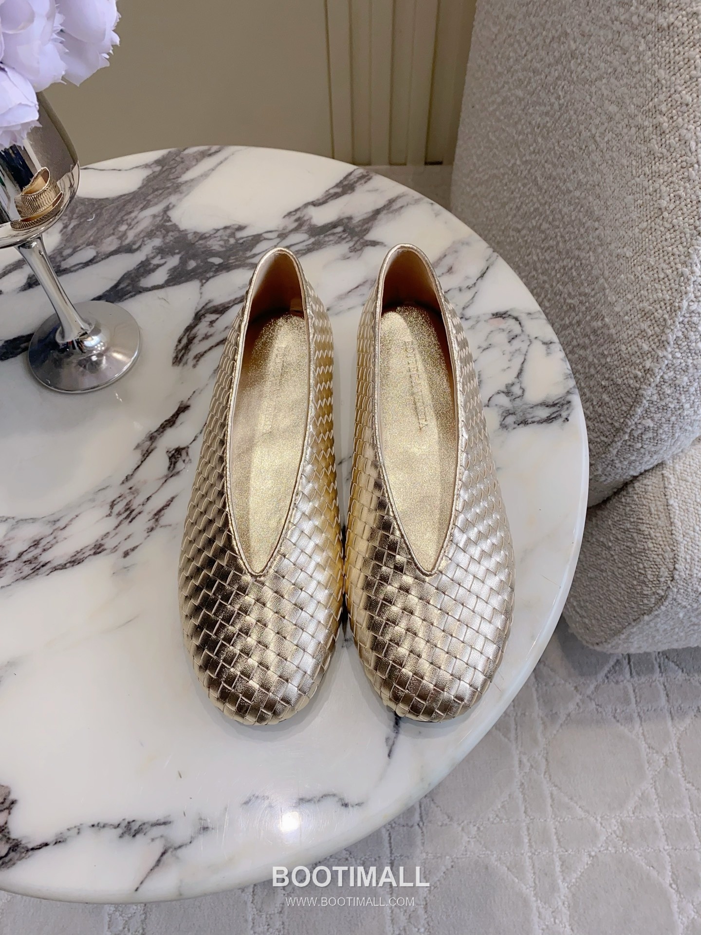 Bottega Veneta Intrecciato Lace-Trim Ballet Woven Leather Multicolor Flat 보테가 베네타 인트레치아토 레이스 트림 발레 우븐 레더 멀티컬러 플랫 1