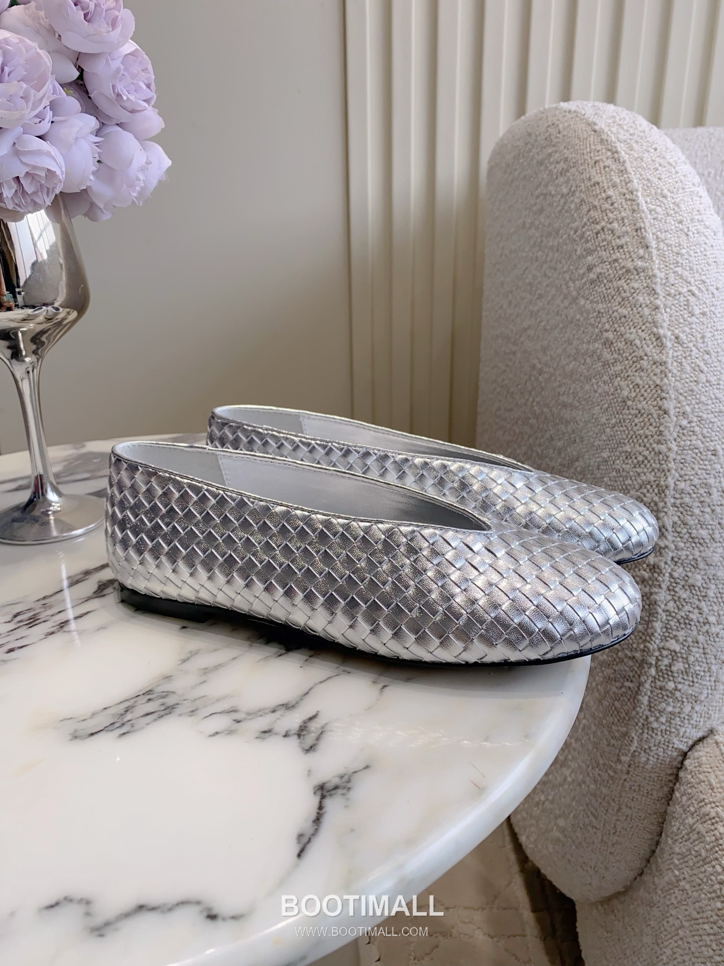 Bottega Veneta Intrecciato Lace-Trim Ballet Woven Leather Multicolor Flat 보테가 베네타 인트레치아토 레이스 트림 발레 우븐 레더 멀티컬러 플랫 2