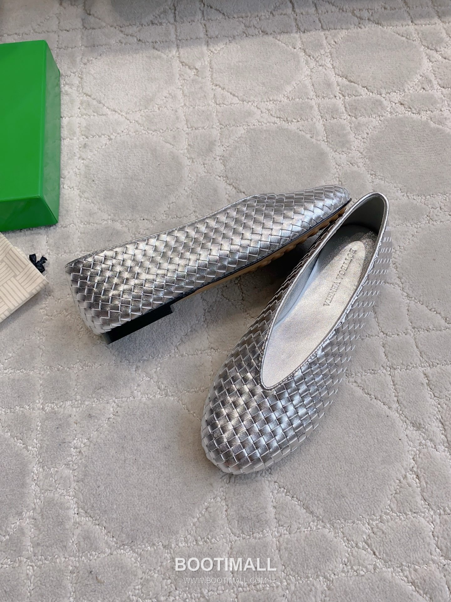 Bottega Veneta Intrecciato Lace-Trim Ballet Woven Leather Multicolor Flat 보테가 베네타 인트레치아토 레이스 트림 발레 우븐 레더 멀티컬러 플랫 3