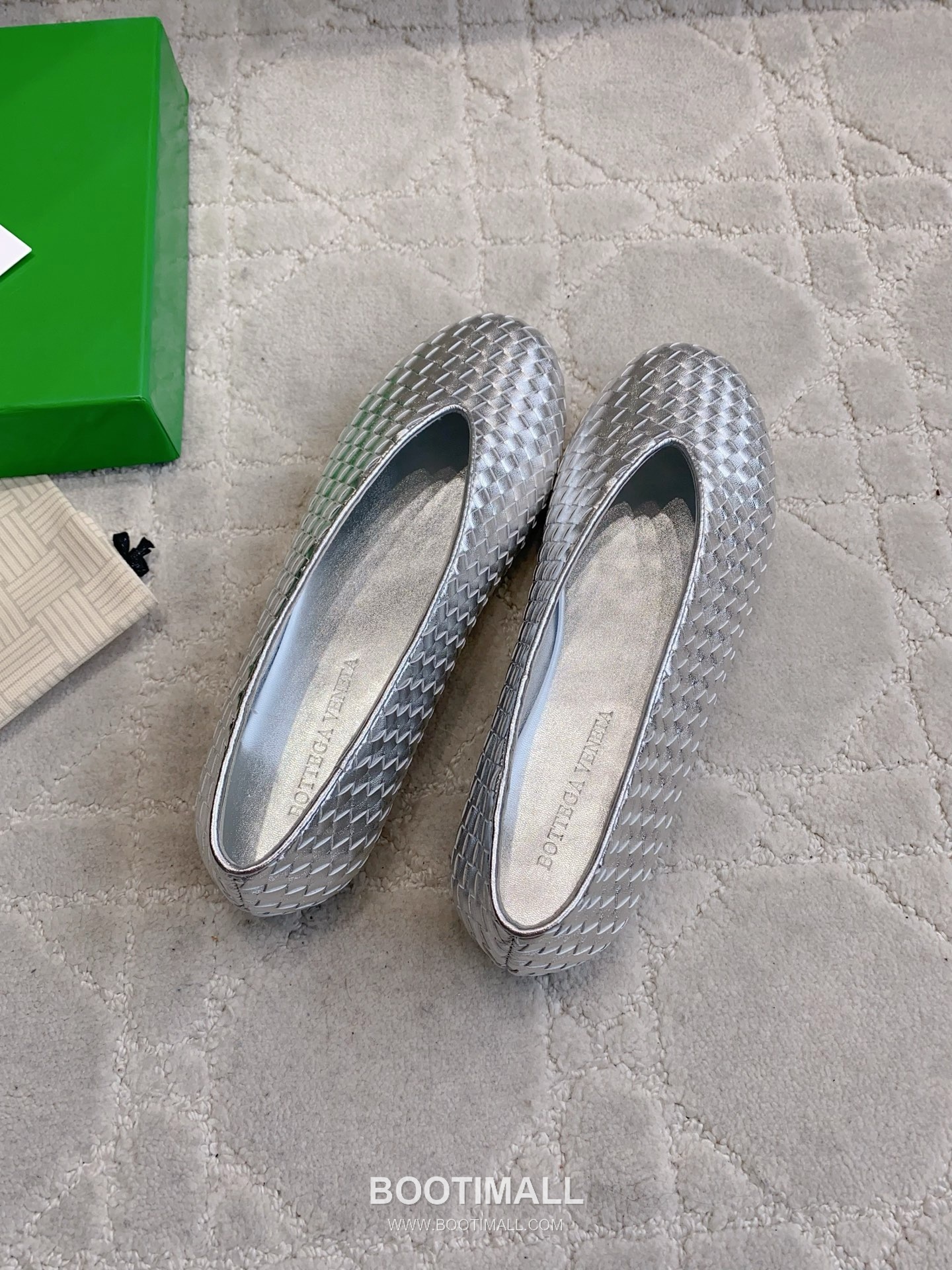 Bottega Veneta Intrecciato Lace-Trim Ballet Woven Leather Multicolor Flat 보테가 베네타 인트레치아토 레이스 트림 발레 우븐 레더 멀티컬러 플랫 4