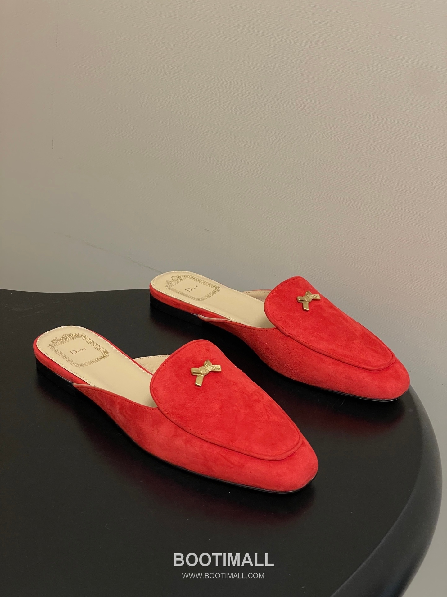 Dior Baby Bow CD Hardware Suede Lambskin Gold Mules 디올 베이비 보우 CD 하드웨어 스웨이드 램스킨 골드 뮬 1