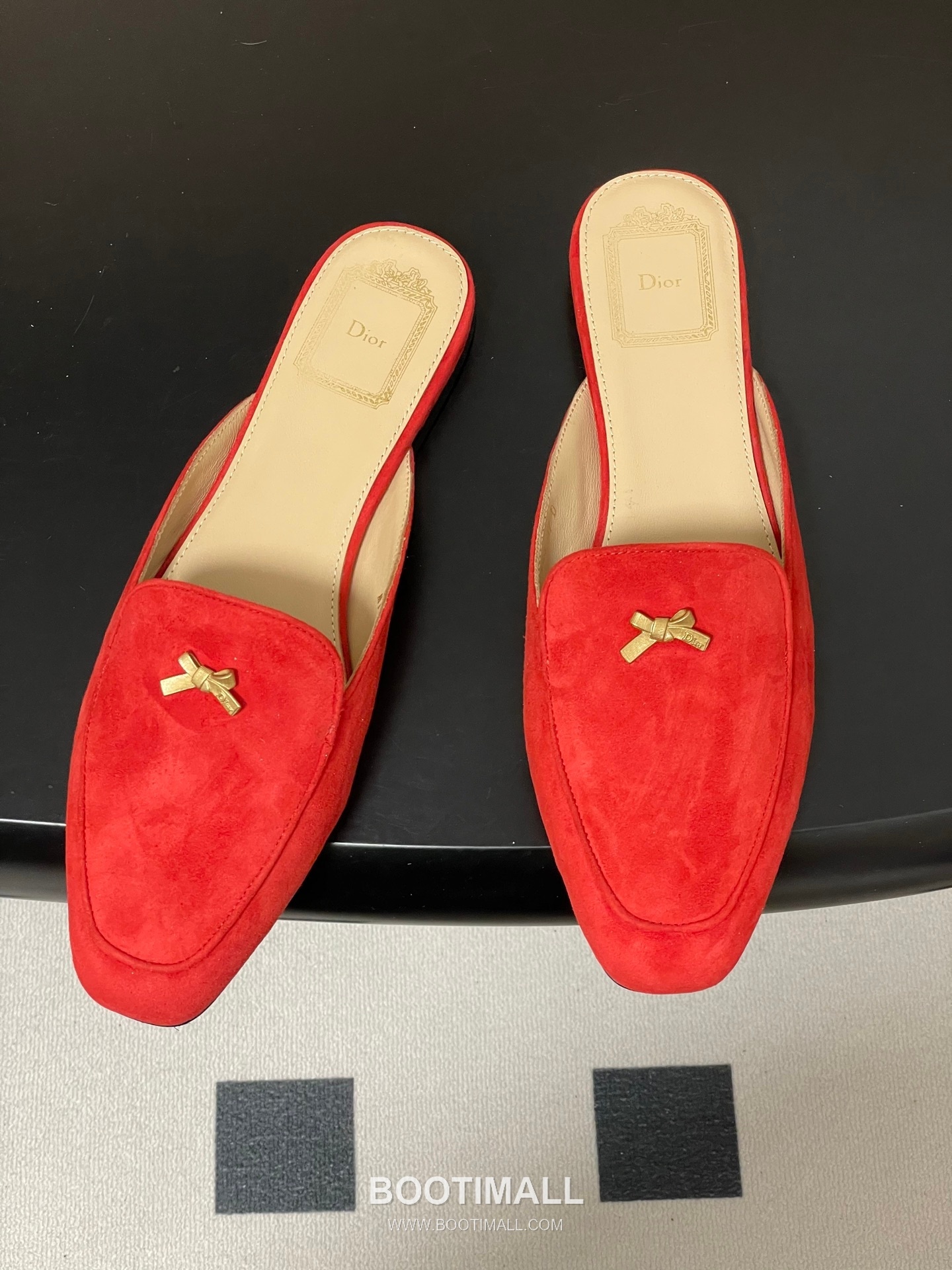 Dior Baby Bow CD Hardware Suede Lambskin Gold Mules 디올 베이비 보우 CD 하드웨어 스웨이드 램스킨 골드 뮬 2