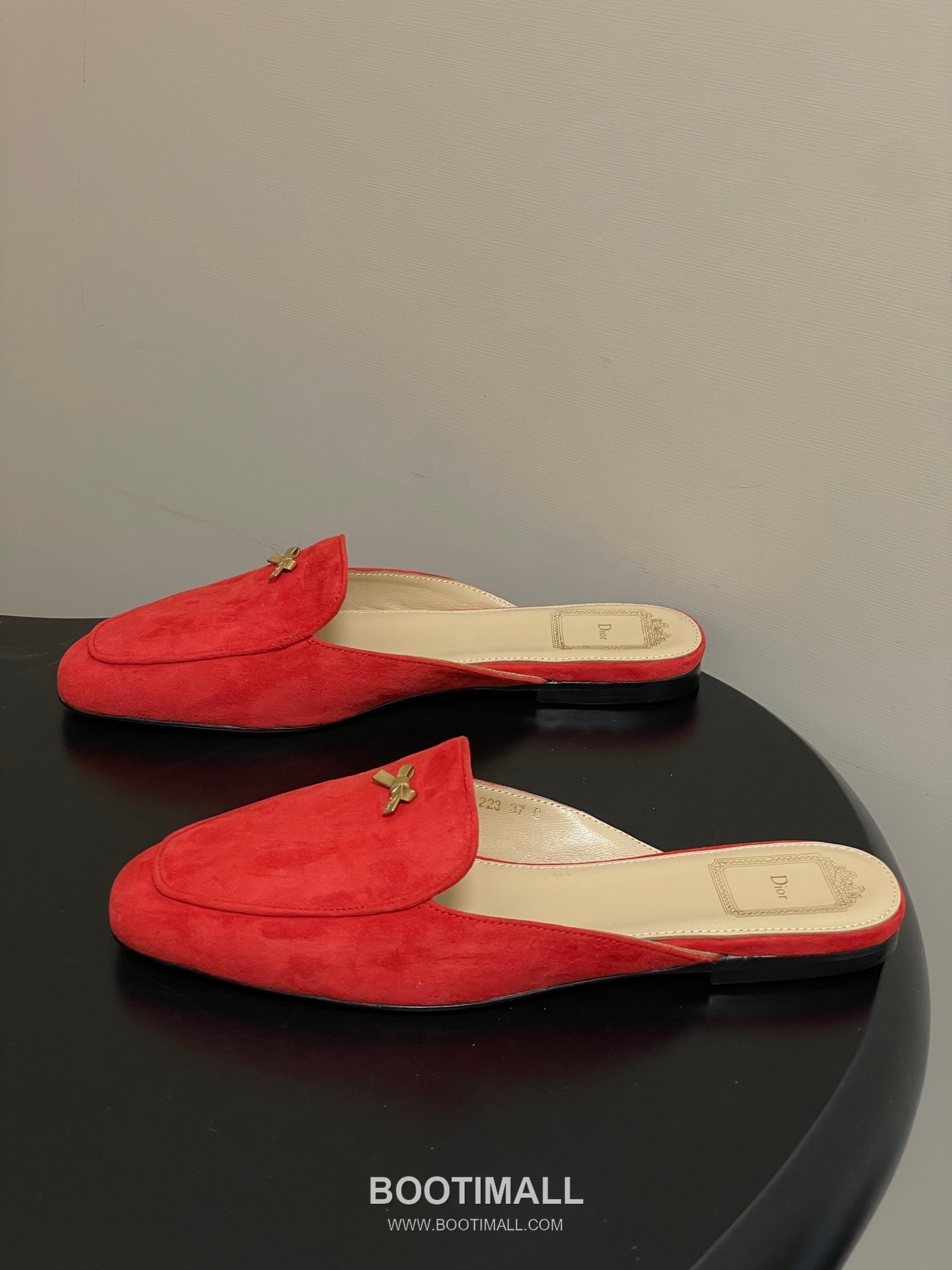 Dior Baby Bow CD Hardware Suede Lambskin Gold Mules 디올 베이비 보우 CD 하드웨어 스웨이드 램스킨 골드 뮬 3