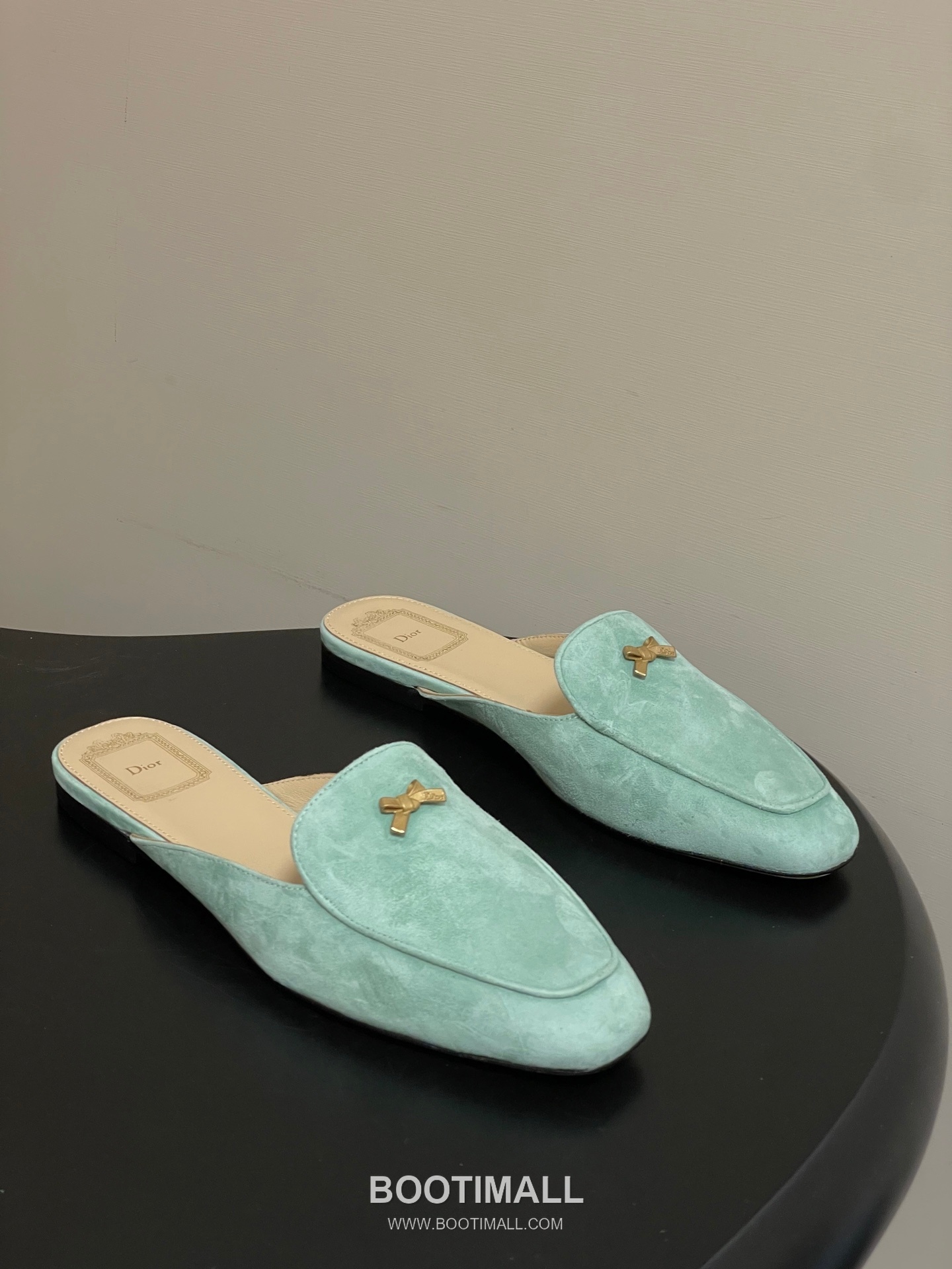 Dior Baby Bow CD Hardware Suede Lambskin Gold Mules 디올 베이비 보우 CD 하드웨어 스웨이드 램스킨 골드 뮬 1