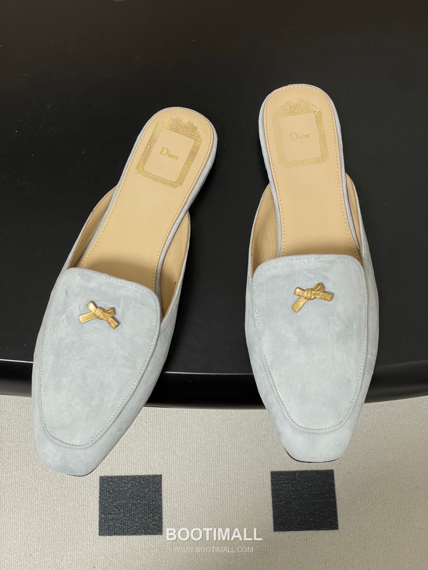 Dior Baby Bow CD Hardware Suede Lambskin Gold Mules 디올 베이비 보우 CD 하드웨어 스웨이드 램스킨 골드 뮬 2