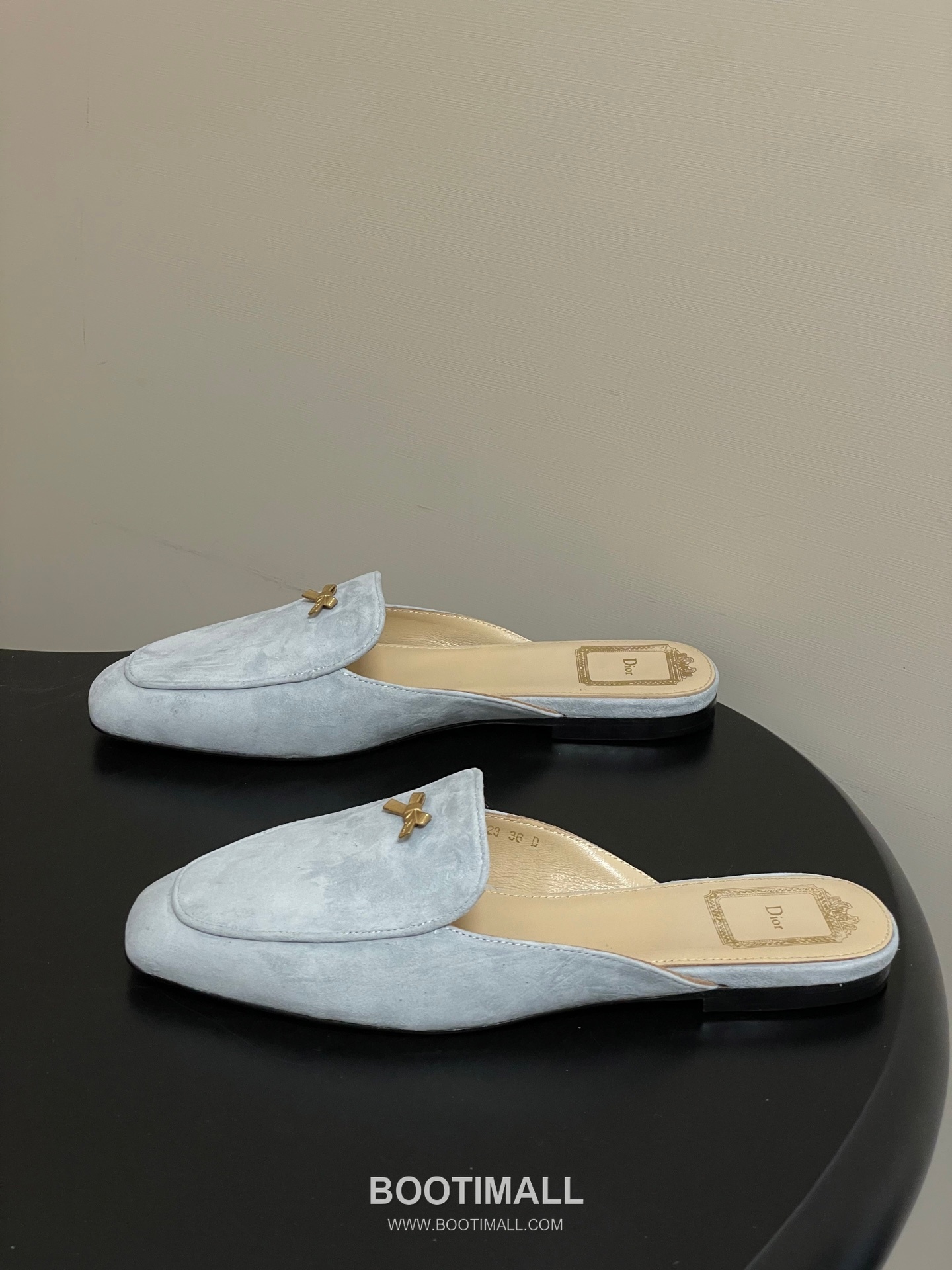 Dior Baby Bow CD Hardware Suede Lambskin Gold Mules 디올 베이비 보우 CD 하드웨어 스웨이드 램스킨 골드 뮬 3