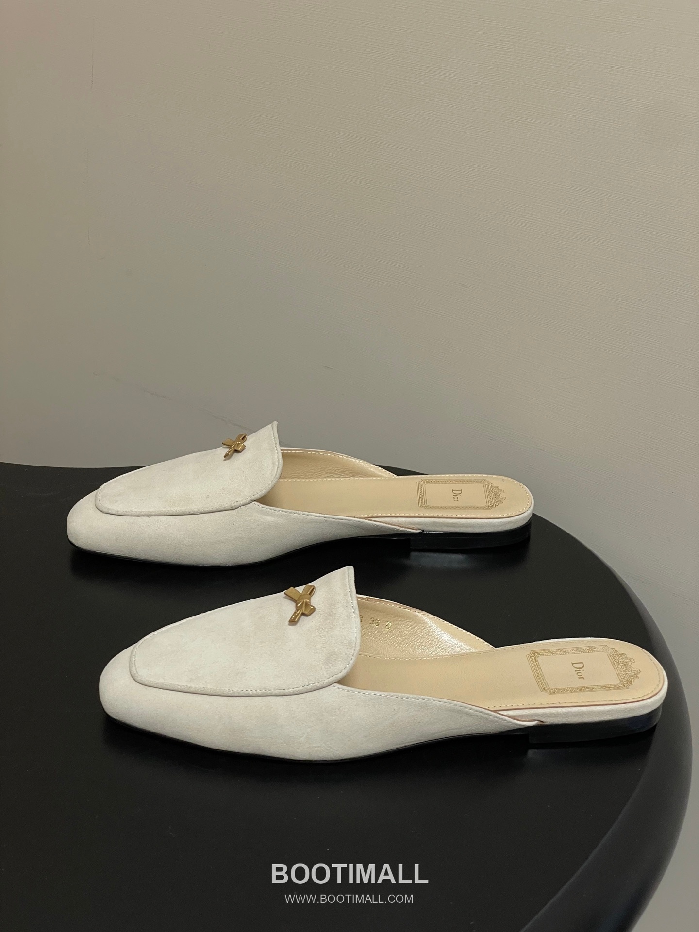 Dior Baby Bow CD Hardware Suede Lambskin Gold Mules 디올 베이비 보우 CD 하드웨어 스웨이드 램스킨 골드 뮬 3