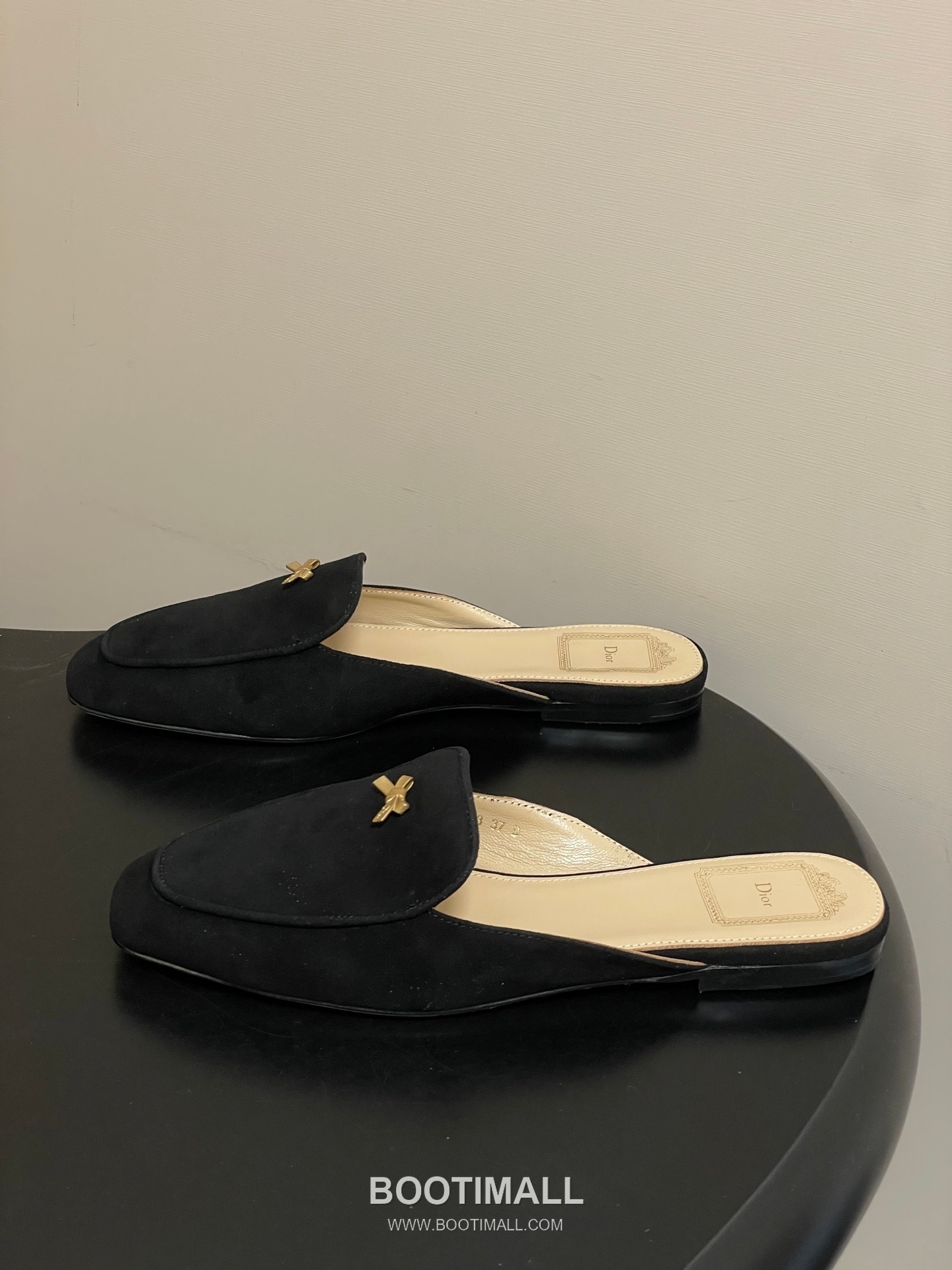 Dior Baby Bow CD Hardware Suede Lambskin Gold Mules 디올 베이비 보우 CD 하드웨어 스웨이드 램스킨 골드 뮬 3