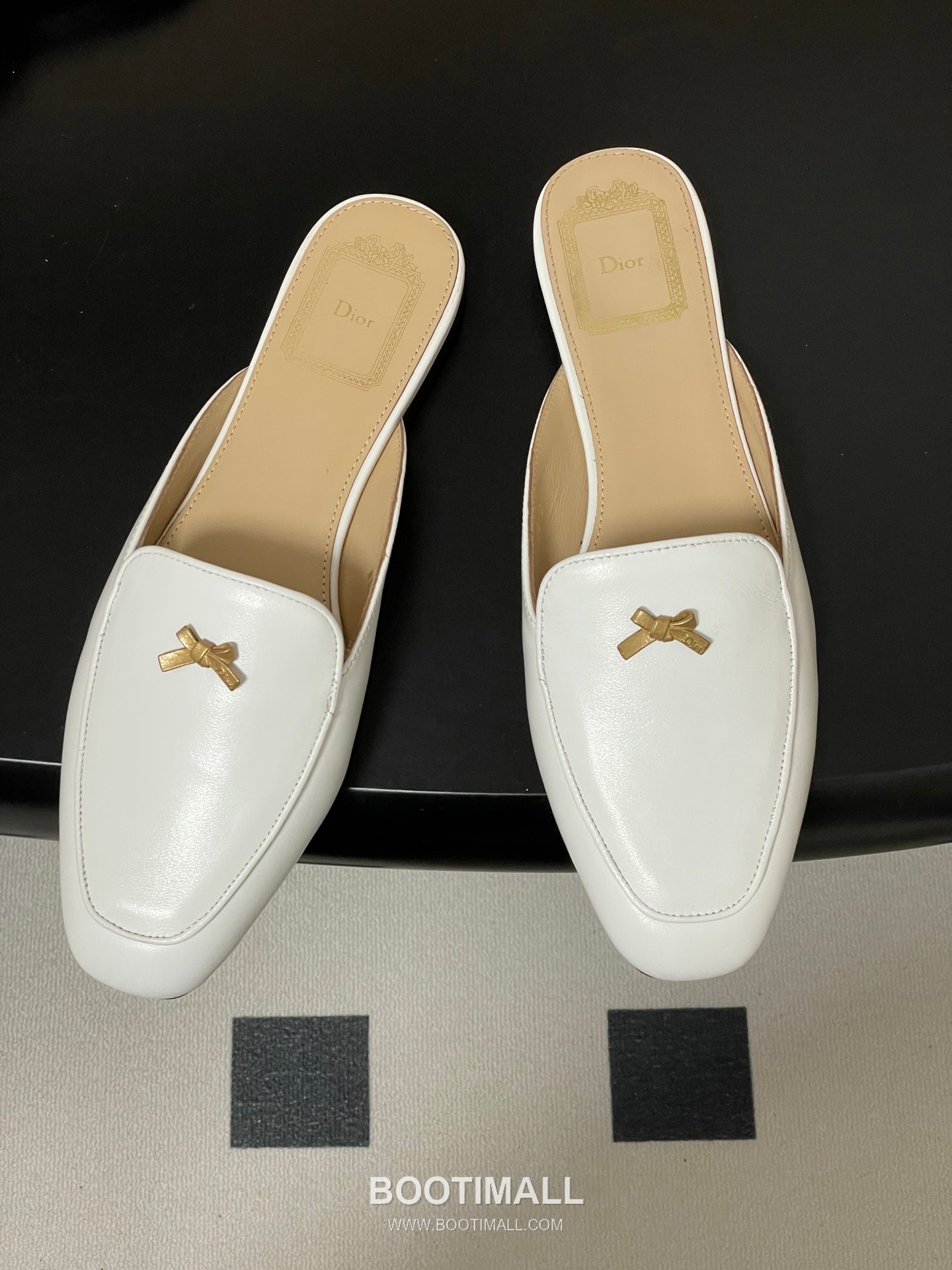 Dior Baby Bow CD Hardware Suede Lambskin Gold Mules 디올 베이비 보우 CD 하드웨어 스웨이드 램스킨 골드 뮬 2