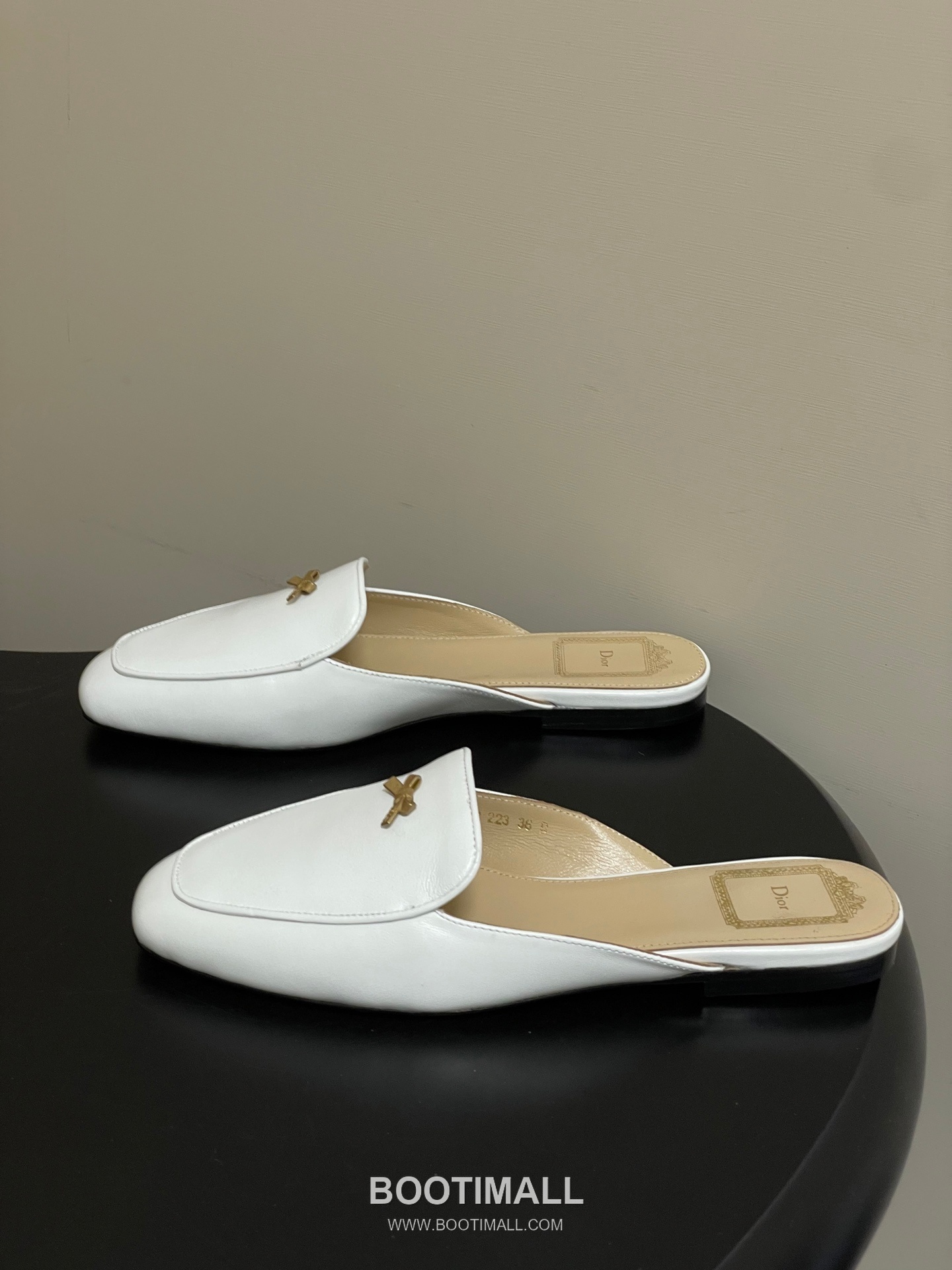 Dior Baby Bow CD Hardware Suede Lambskin Gold Mules 디올 베이비 보우 CD 하드웨어 스웨이드 램스킨 골드 뮬 3