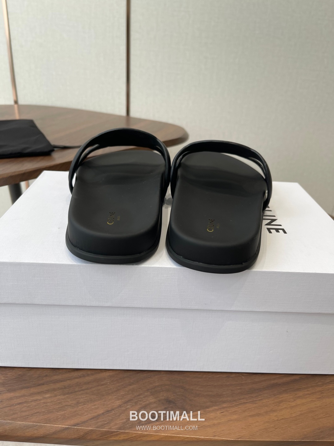 Celine Triomphe Roman Platform Lambskin Black Slides 셀린느 트리옹프 로마 플랫폼 양가죽 블랙 슬라이드 8