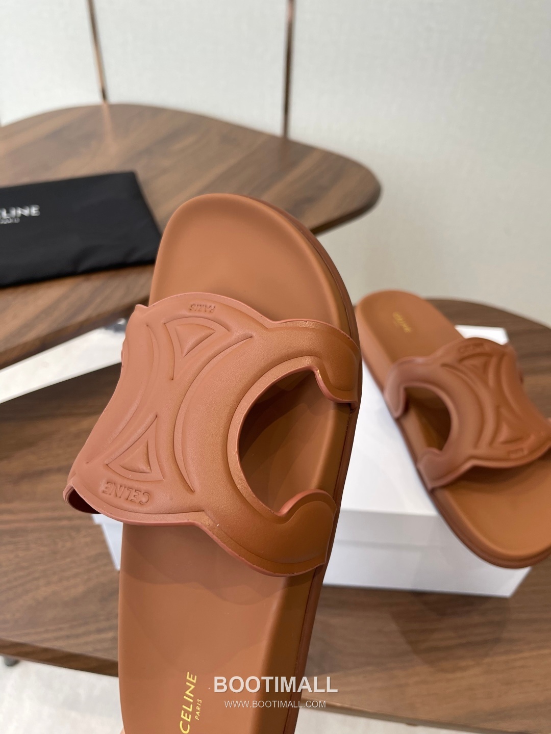 Celine Triomphe Roman Platform Lambskin Black Slides 셀린느 트리옹프 로마 플랫폼 양가죽 블랙 슬라이드 6