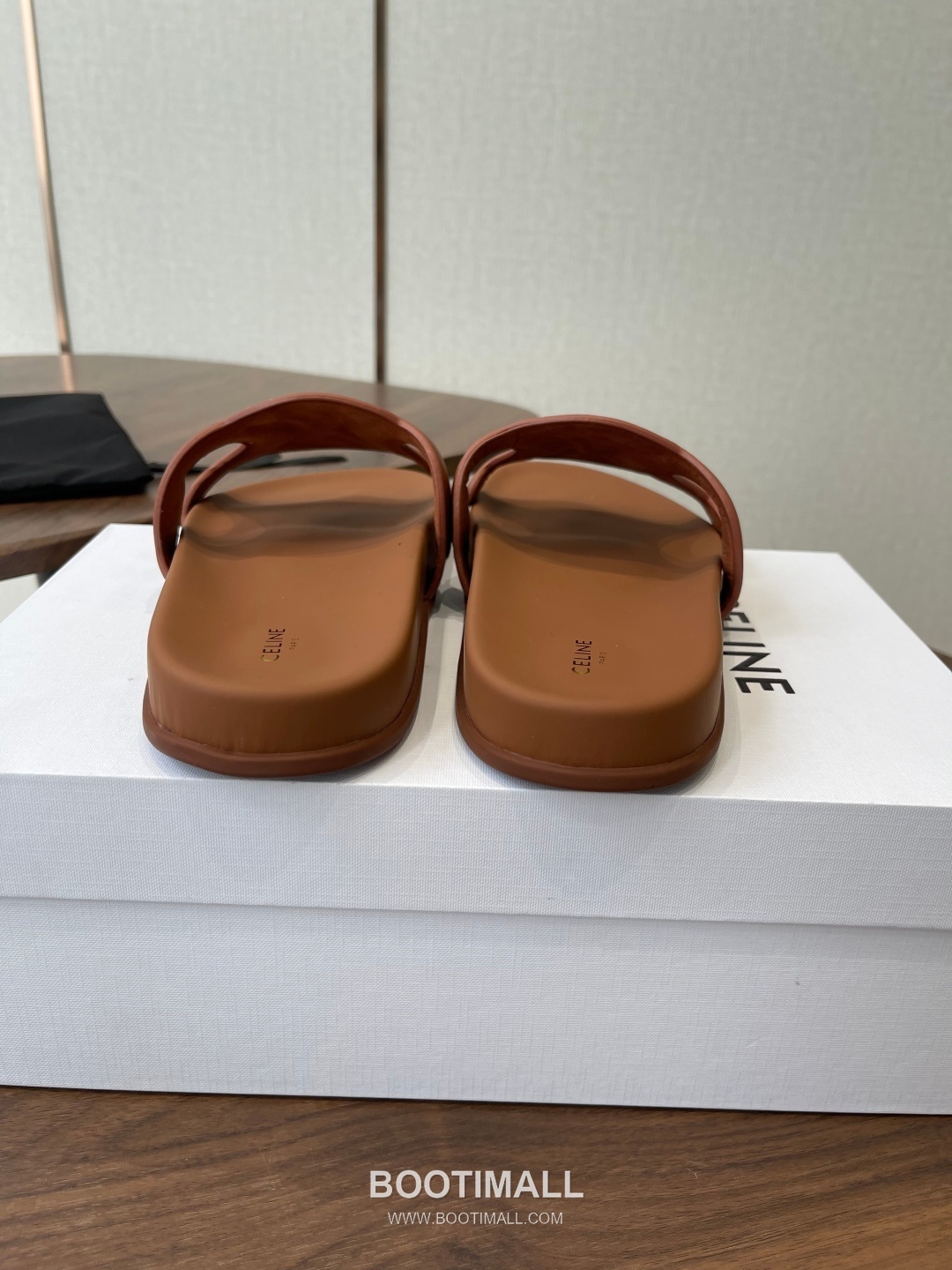 Celine Triomphe Roman Platform Lambskin Black Slides 셀린느 트리옹프 로마 플랫폼 양가죽 블랙 슬라이드 8