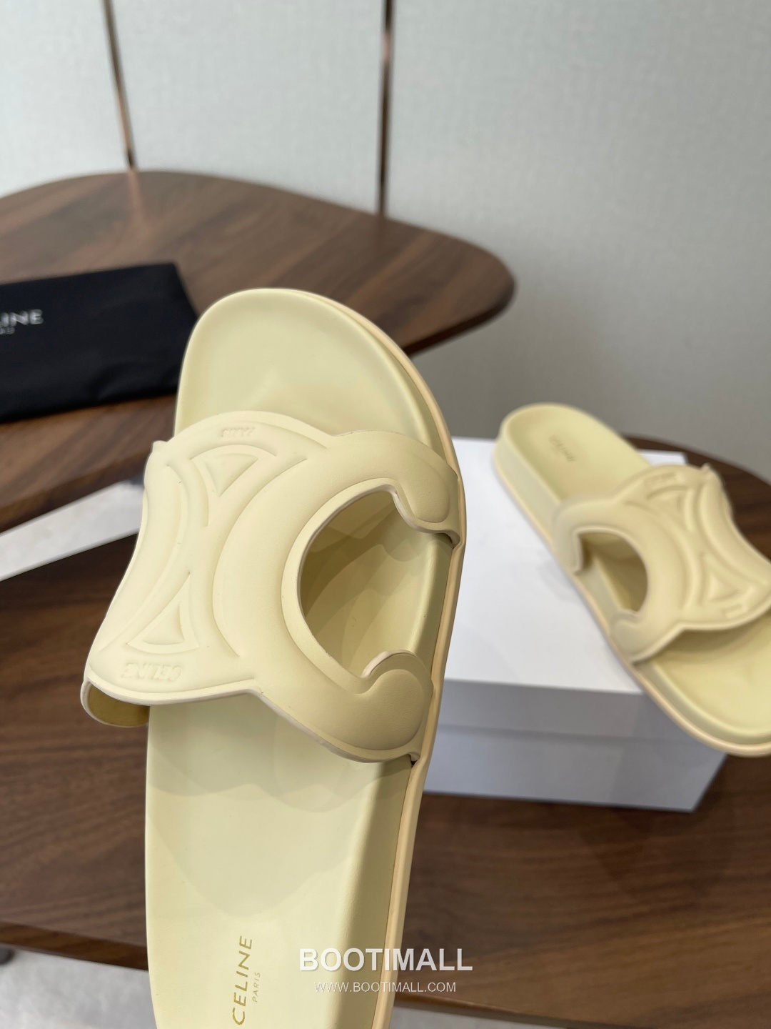 Celine Triomphe Roman Platform Lambskin Black Slides 셀린느 트리옹프 로마 플랫폼 양가죽 블랙 슬라이드 6