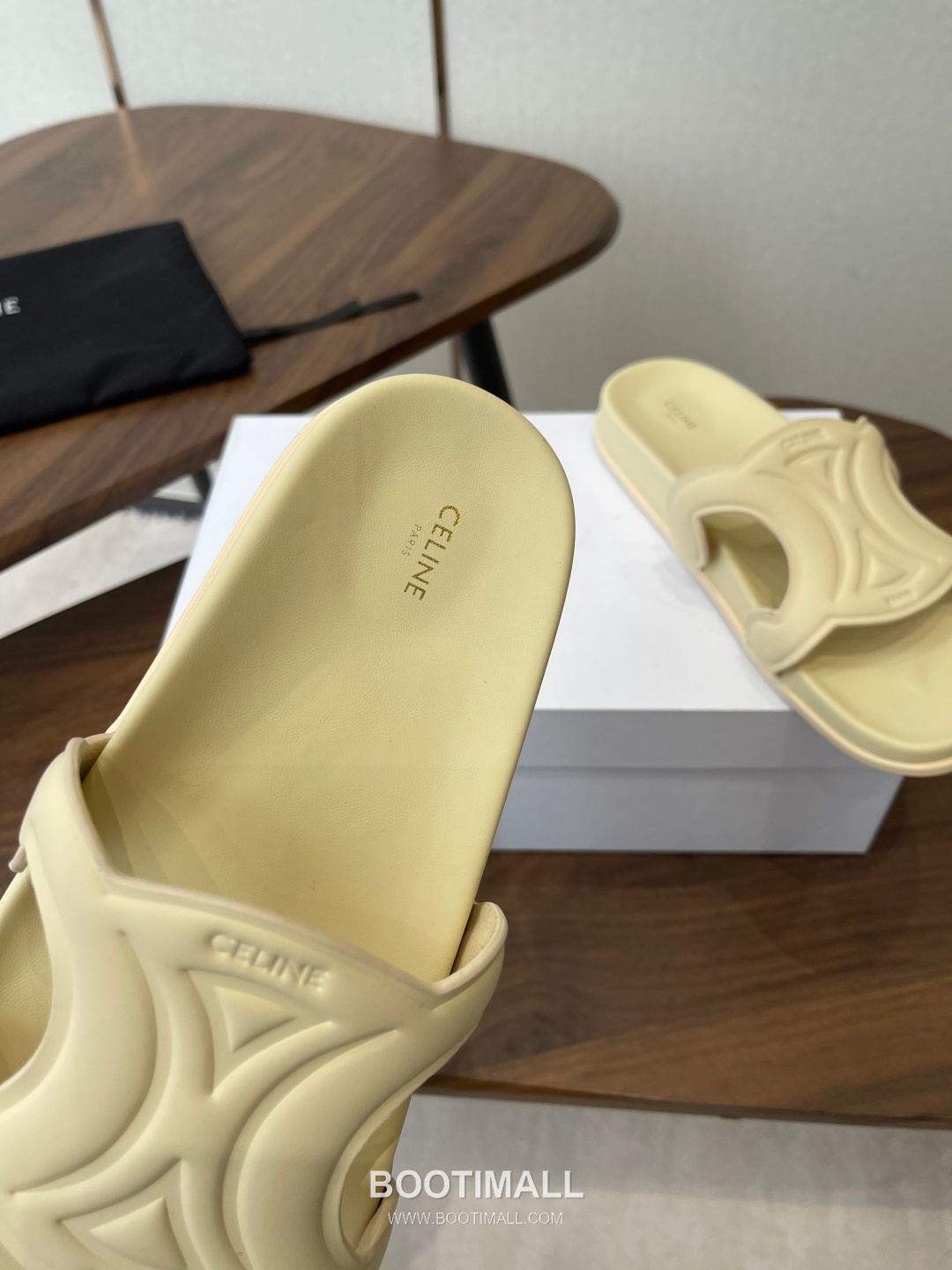 Celine Triomphe Roman Platform Lambskin Black Slides 셀린느 트리옹프 로마 플랫폼 양가죽 블랙 슬라이드 7