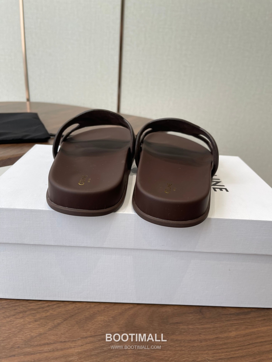 Celine Triomphe Roman Platform Lambskin Black Slides 셀린느 트리옹프 로마 플랫폼 양가죽 블랙 슬라이드 8