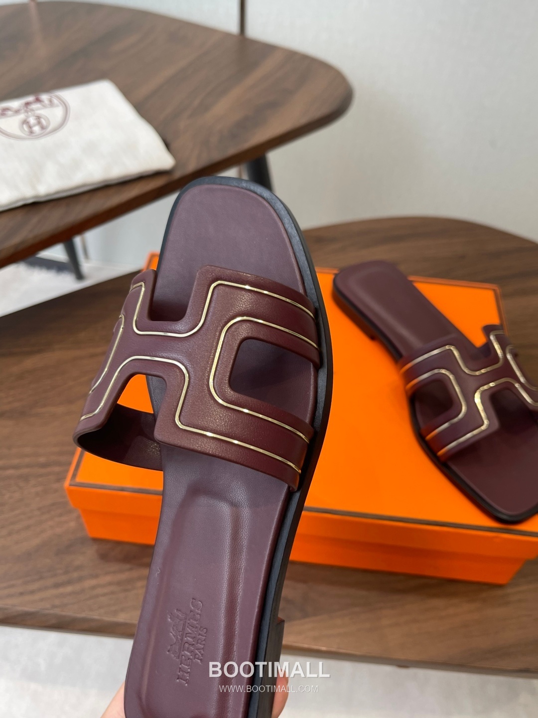 Hermes Oran H Calfskin Slides 에르메스 오란 H 송아지가죽 슬라이드 7