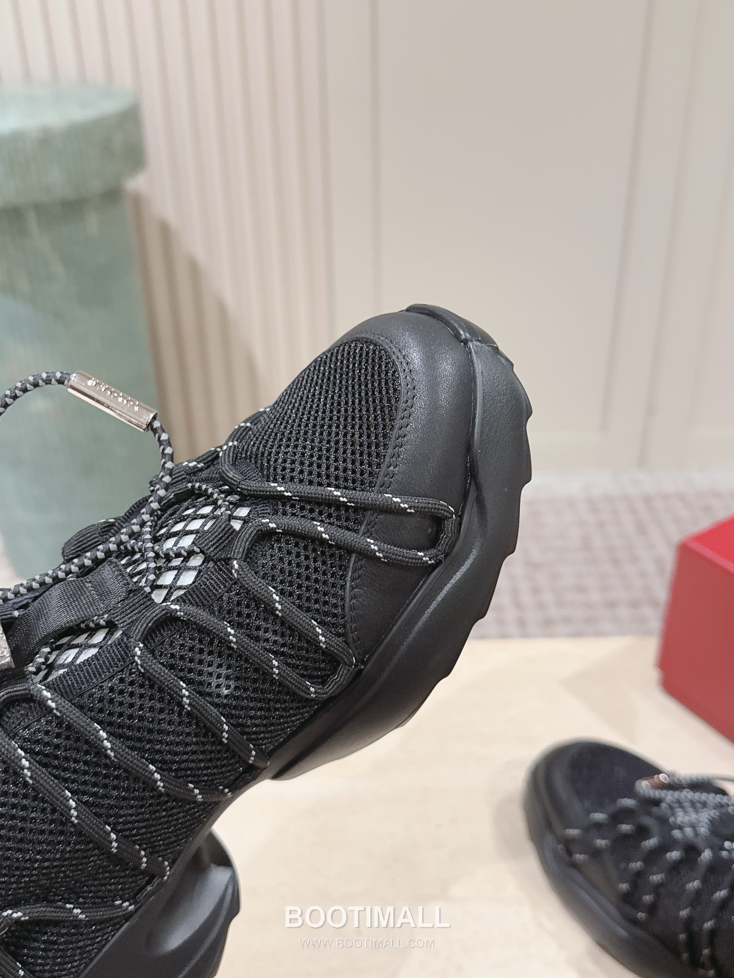 Prada Viv Run Crystal Buckle Mesh Lambskin Black Sneakers 프라다 비브 런 크리스털 버클 메쉬 양가죽 블랙 스니커즈 6