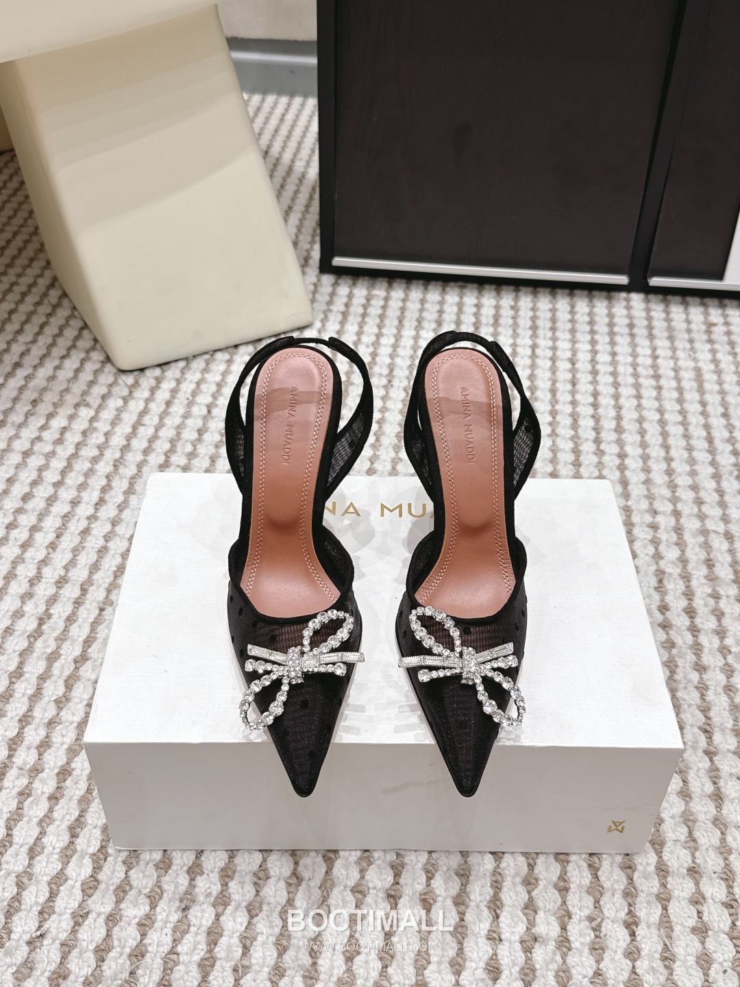 Amina Muaddi Crystal Embellished Slingback Heel 아미나 무아디 크리스탈 슬링백 힐 9.5cm 1