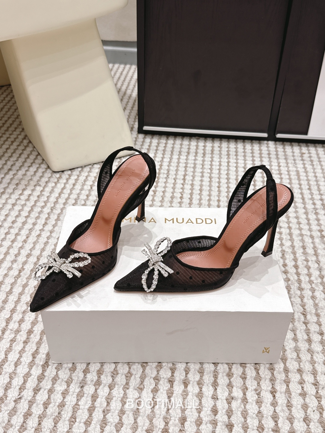 Amina Muaddi Crystal Embellished Slingback Heel 아미나 무아디 크리스탈 슬링백 힐 9.5cm 3