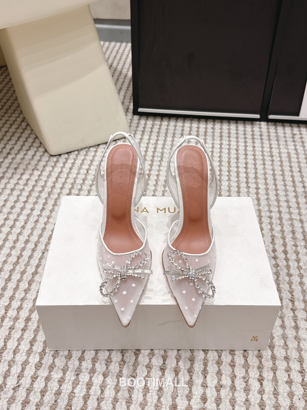 Amina Muaddi Crystal Embellished Slingback Heel 아미나 무아디 크리스탈 슬링백 힐 9.5cm 1