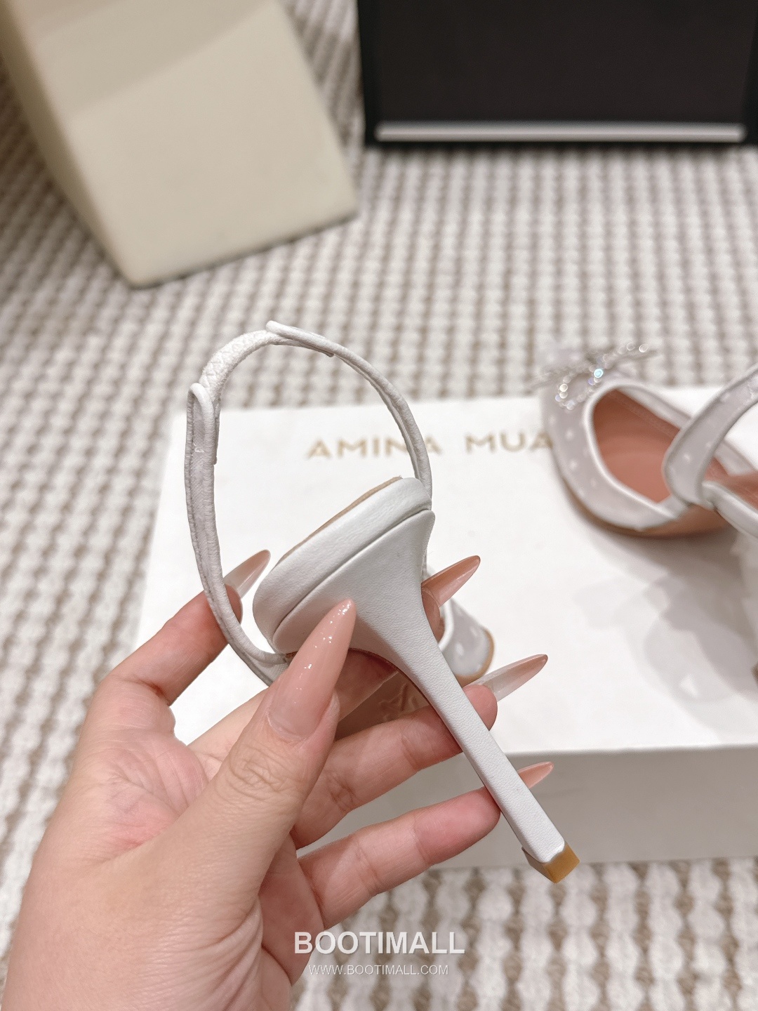 Amina Muaddi Crystal Embellished Slingback Heel 아미나 무아디 크리스탈 슬링백 힐 9.5cm 9