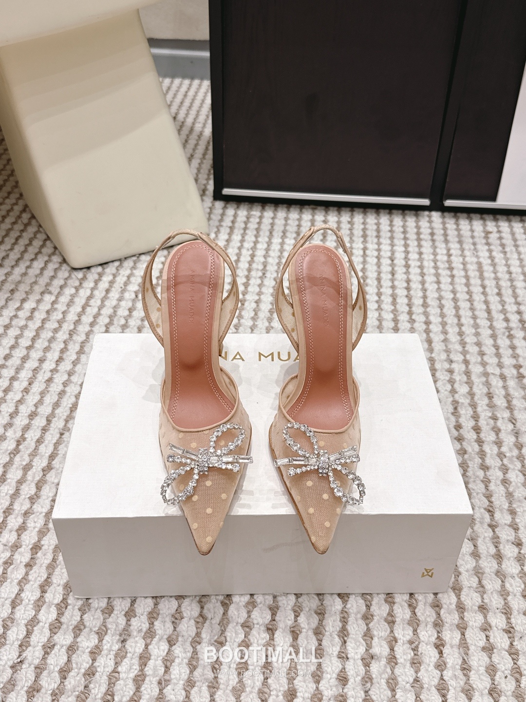 Amina Muaddi Crystal Embellished Slingback Heel 아미나 무아디 크리스탈 슬링백 힐 9.5cm 1