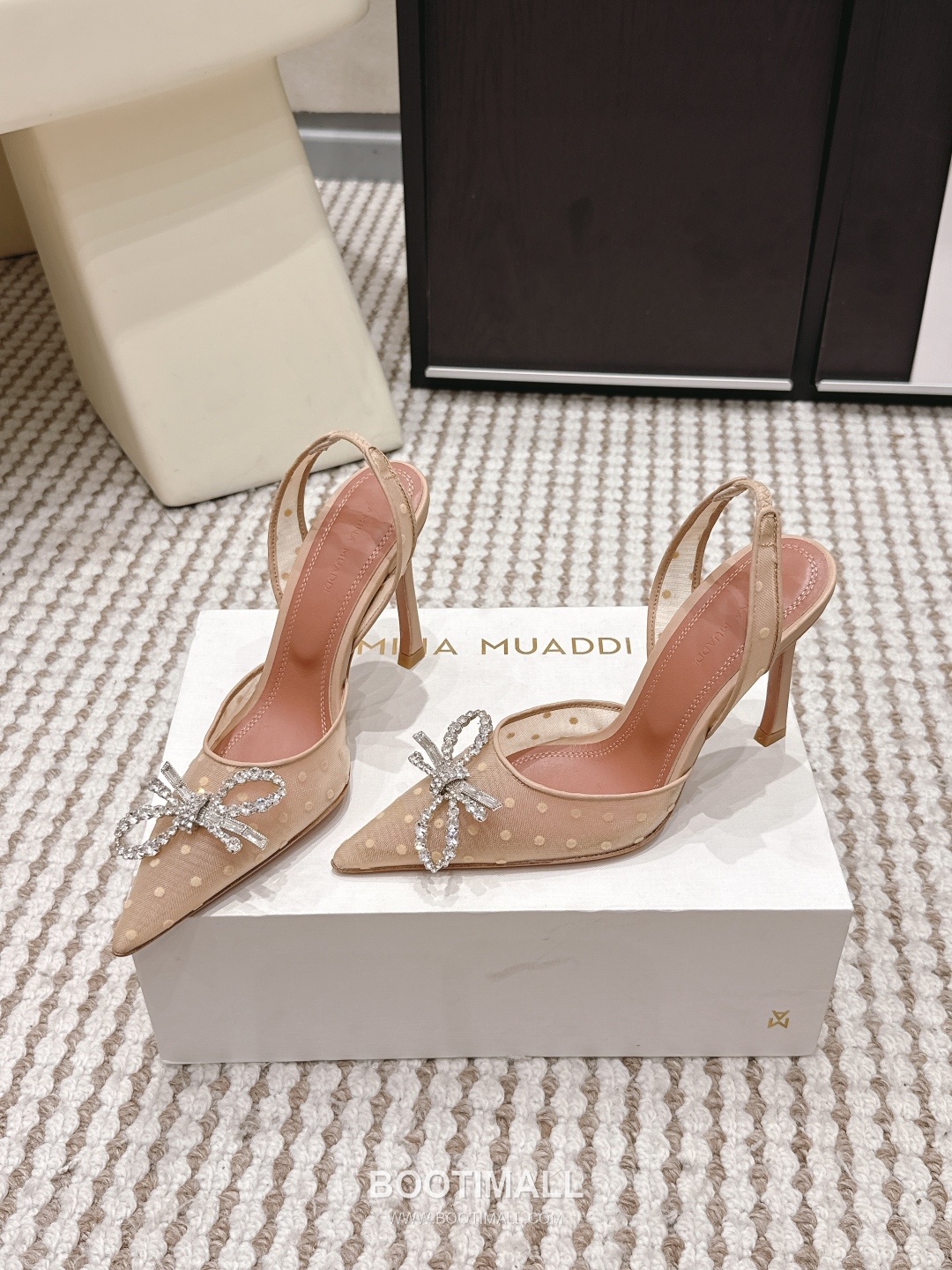 Amina Muaddi Crystal Embellished Slingback Heel 아미나 무아디 크리스탈 슬링백 힐 9.5cm 3