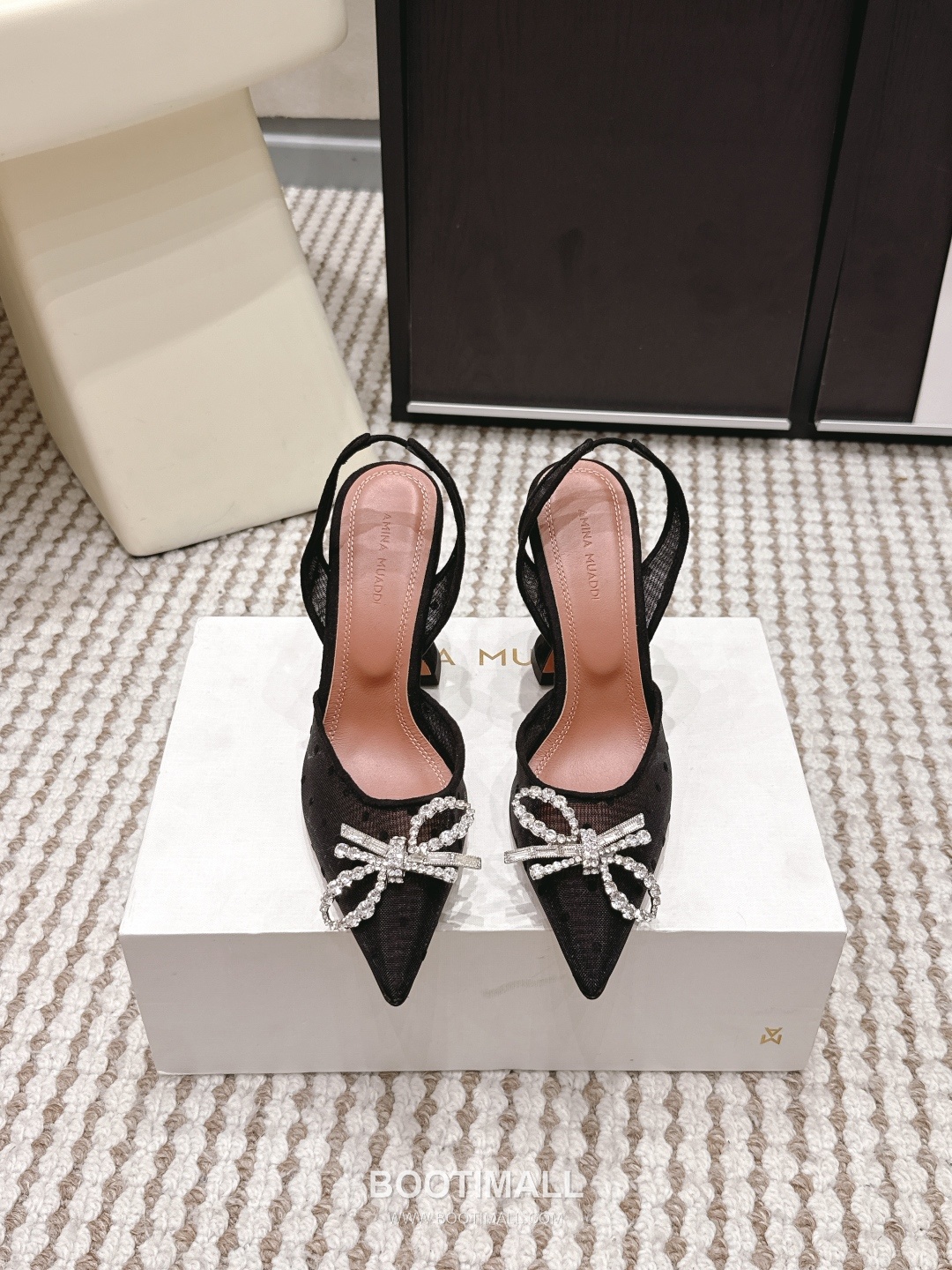 Amina Muaddi Crystal Embellished Slingback Heel 아미나 무아디 크리스탈 슬링백 힐 9.5cm 1