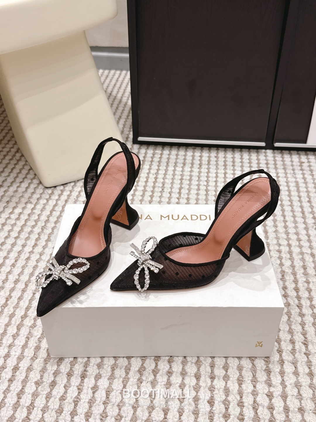 Amina Muaddi Crystal Embellished Slingback Heel 아미나 무아디 크리스탈 슬링백 힐 9.5cm 3