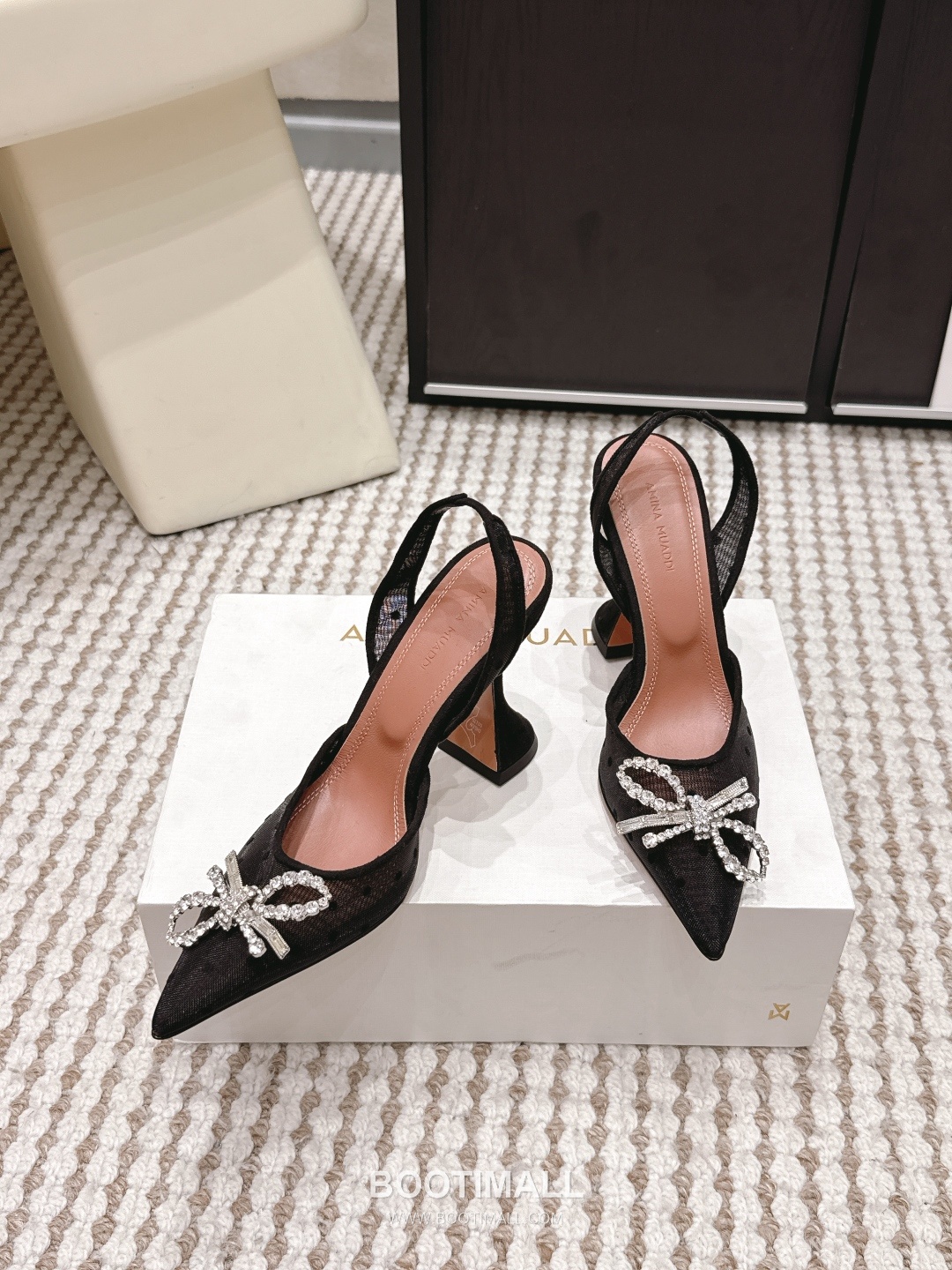 Amina Muaddi Crystal Embellished Slingback Heel 아미나 무아디 크리스탈 슬링백 힐 9.5cm 4