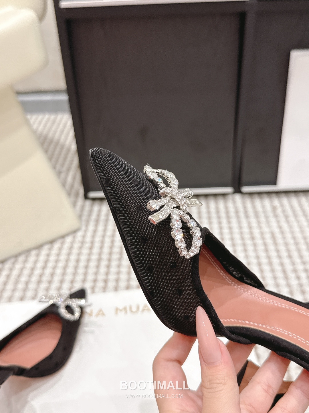 Amina Muaddi Crystal Embellished Slingback Heel 아미나 무아디 크리스탈 슬링백 힐 9.5cm 6