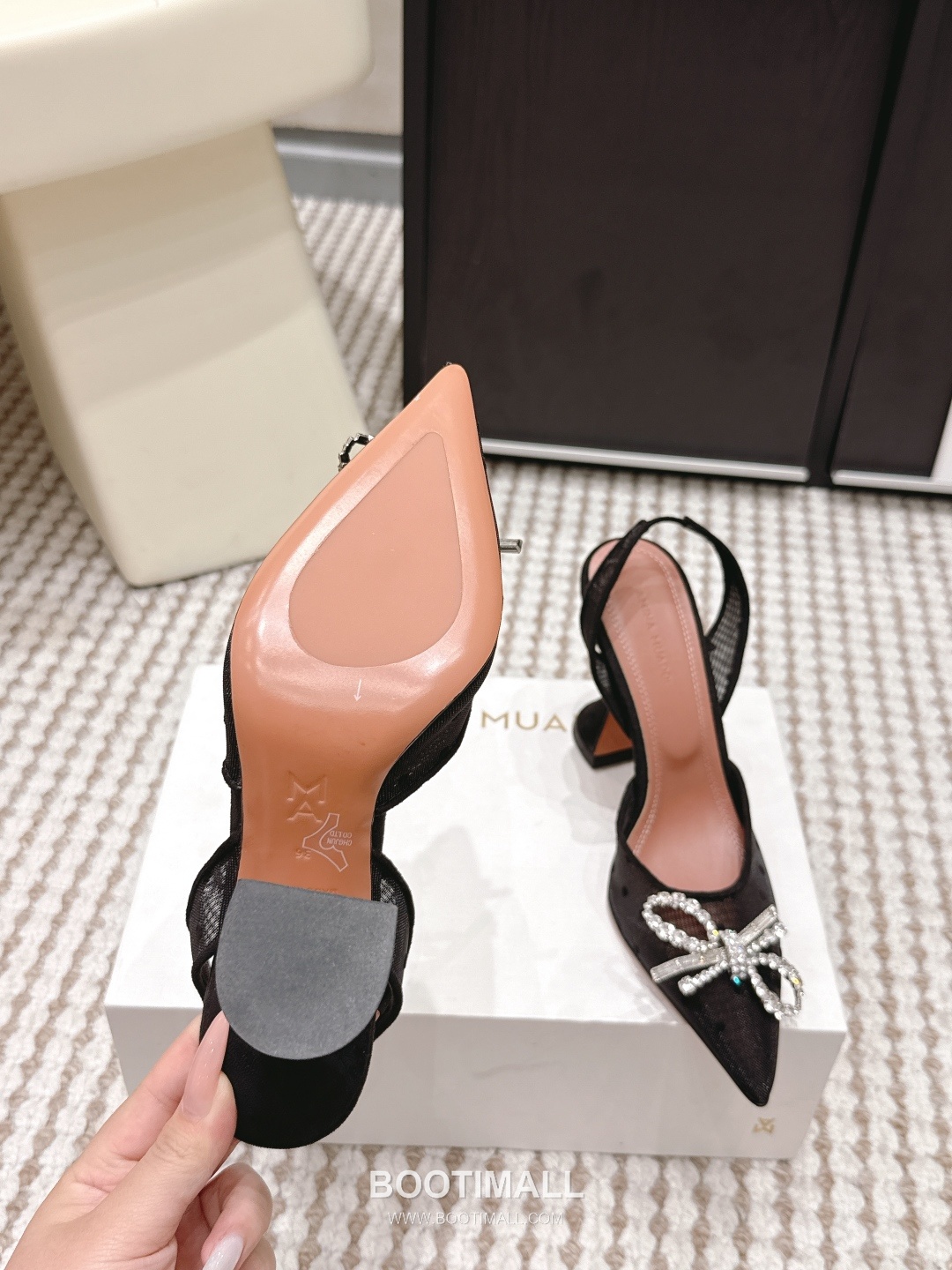 Amina Muaddi Crystal Embellished Slingback Heel 아미나 무아디 크리스탈 슬링백 힐 9.5cm 9