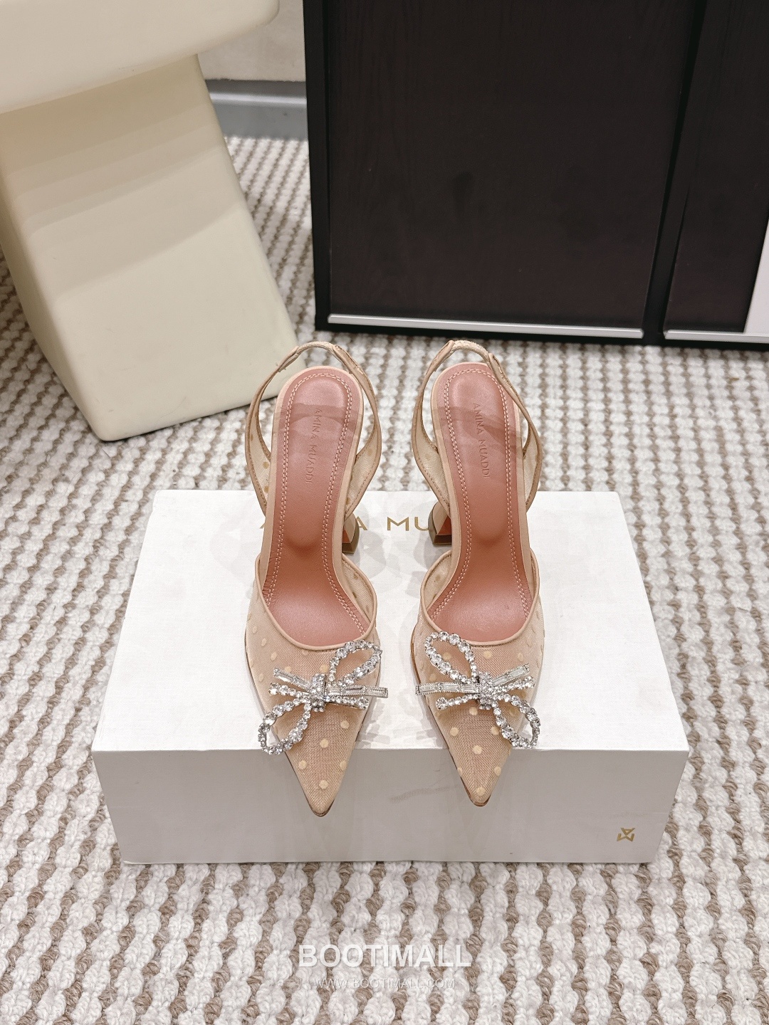 Amina Muaddi Crystal Embellished Slingback Heel 아미나 무아디 크리스탈 슬링백 힐 9.5cm 1
