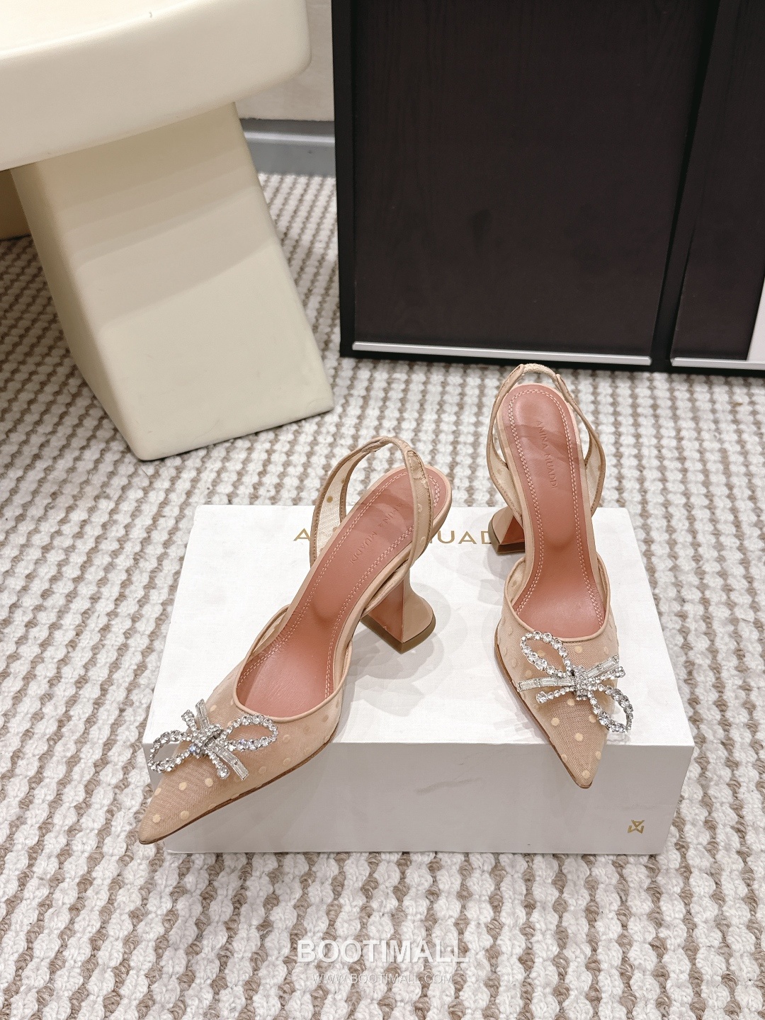 Amina Muaddi Crystal Embellished Slingback Heel 아미나 무아디 크리스탈 슬링백 힐 9.5cm 4