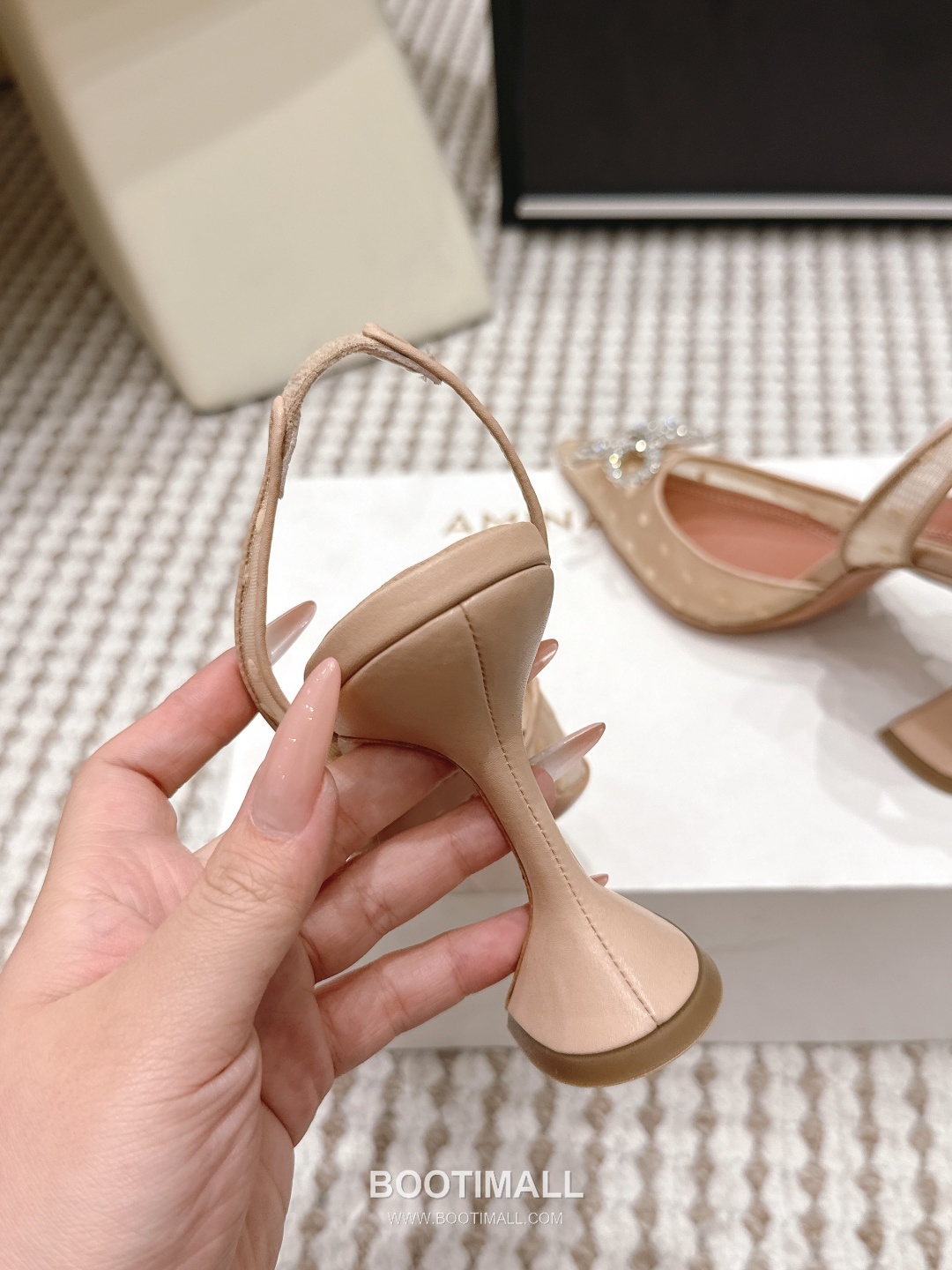 Amina Muaddi Crystal Embellished Slingback Heel 아미나 무아디 크리스탈 슬링백 힐 9.5cm 9