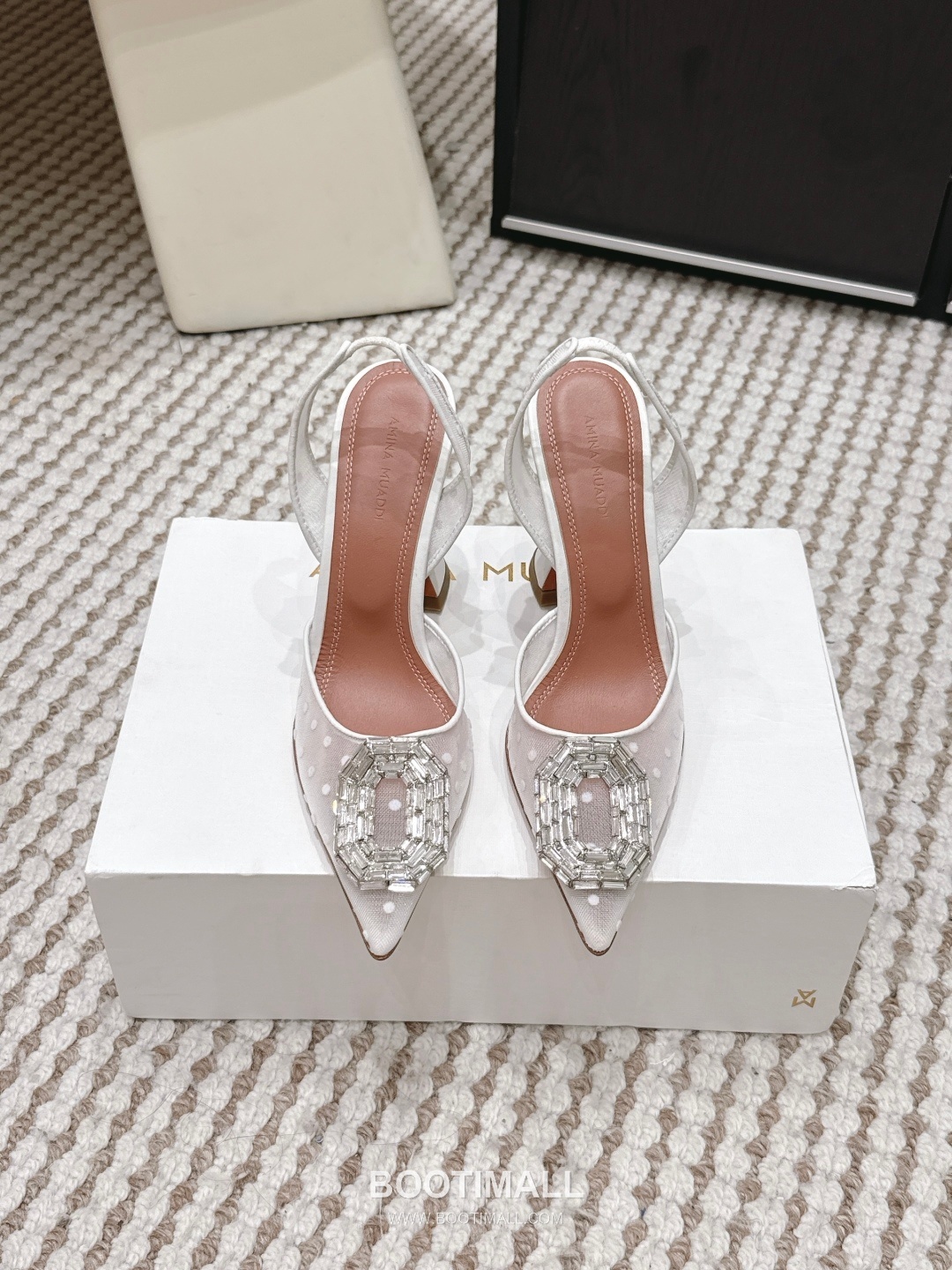 Amina Muaddi Crystal Embellished Slingback Heel 아미나 무아디 크리스탈 슬링백 힐 9.5cm 1