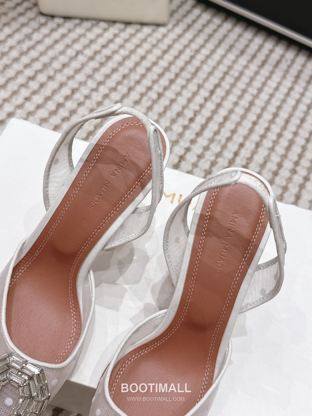 Amina Muaddi Crystal Embellished Slingback Heel 아미나 무아디 크리스탈 슬링백 힐 9.5cm 6